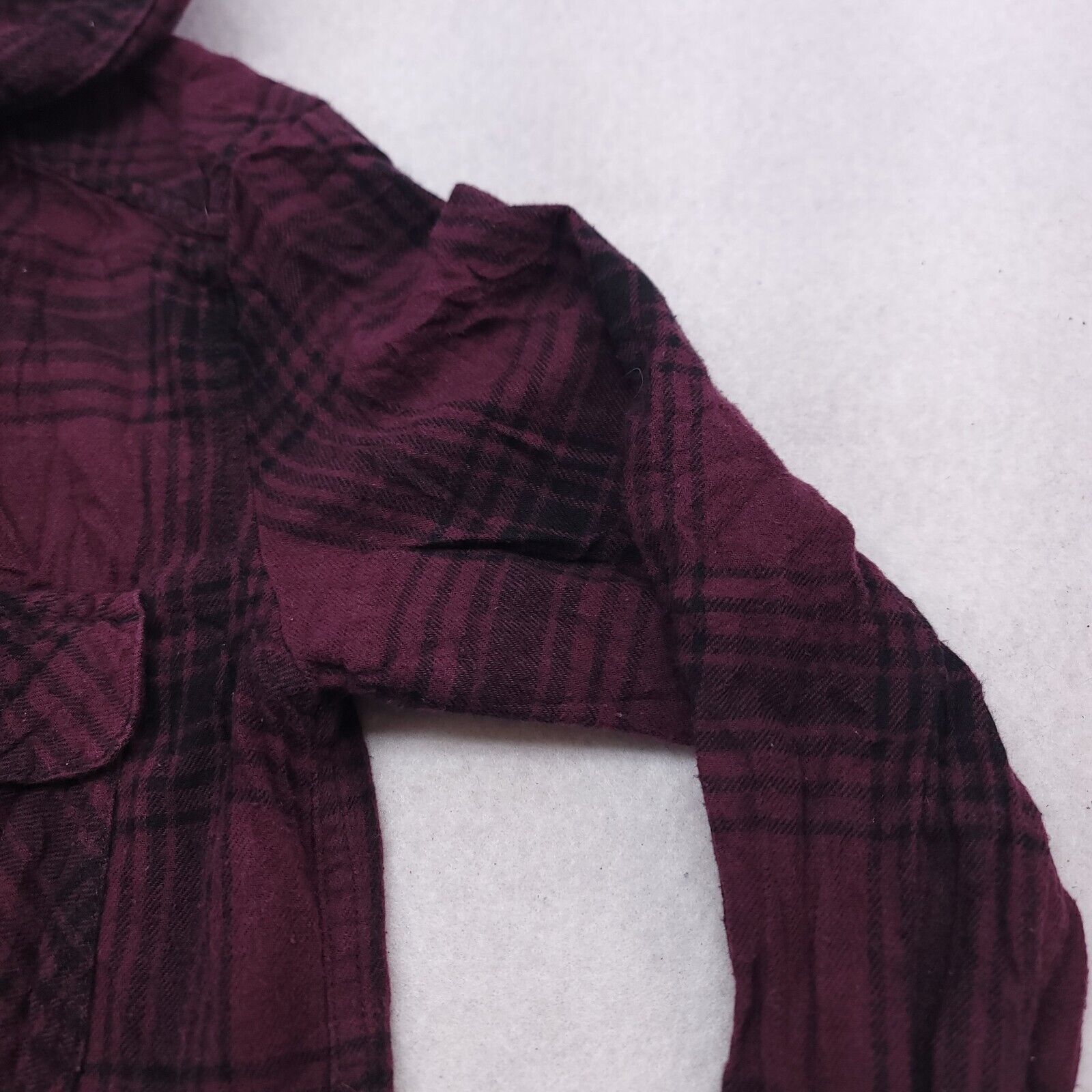 TNA TNA Button Up Hoodie Womens Size Extra Small XS Maroon Black Size XS / US 0-2 / IT 36-38 - 5 Thumbnail