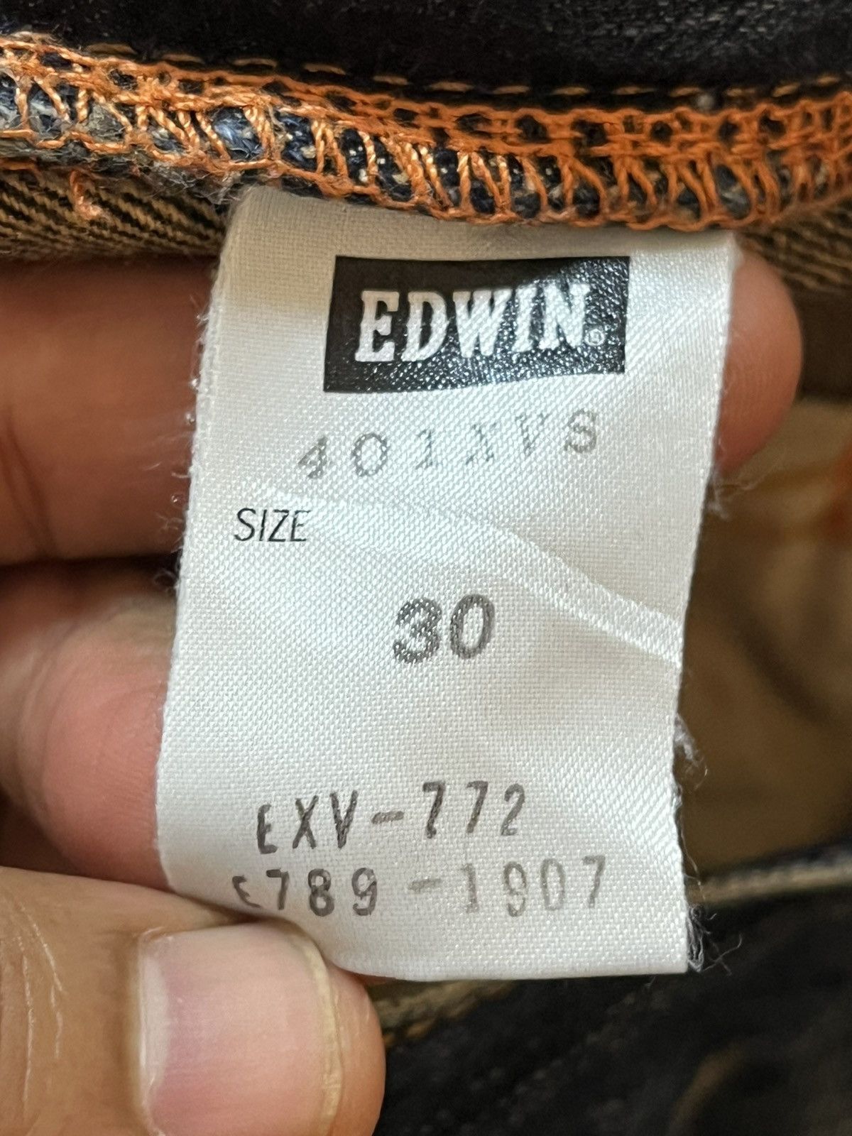 Edwin Vintage Edwin XV-S Flare Whiskers Buckle Belt Denim Size US 31 - 10 Thumbnail