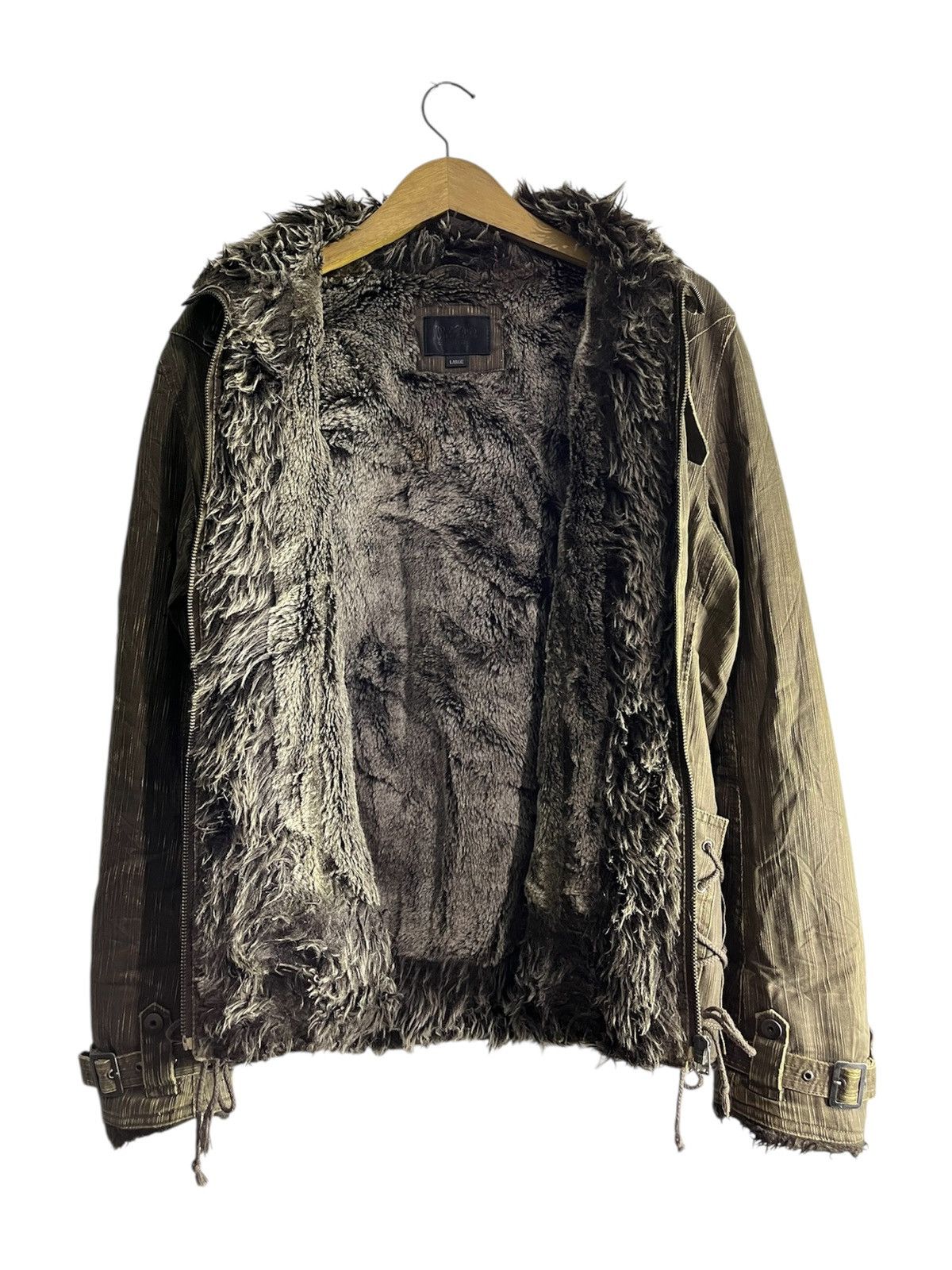 Isamu Katayama Backlash Vintage mossimo lace up faux fur jacket Size US L / EU 52-54 / 3 - 2 Thumbnail