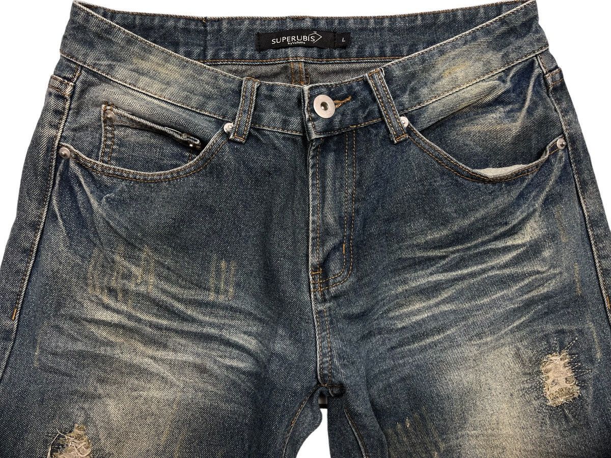 Japanese Brand Superubis by Valetta Denim Washed Distressed Pants Vintage Size US 30 / EU 46 - 5 Thumbnail