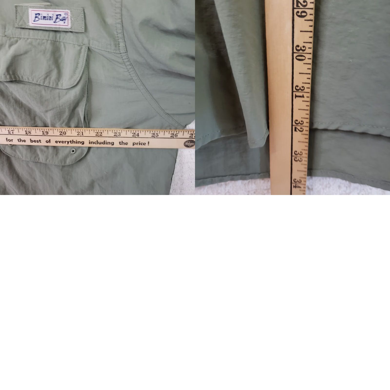 Vintage Bimini Bay Outfitters Men Button-Up Shirt XL Green Short Sleeve Vented Pockets Logo Collared Casual Travel Outdoor Shirt Size US L / EU 52-54 / 3 - 9 Thumbnail