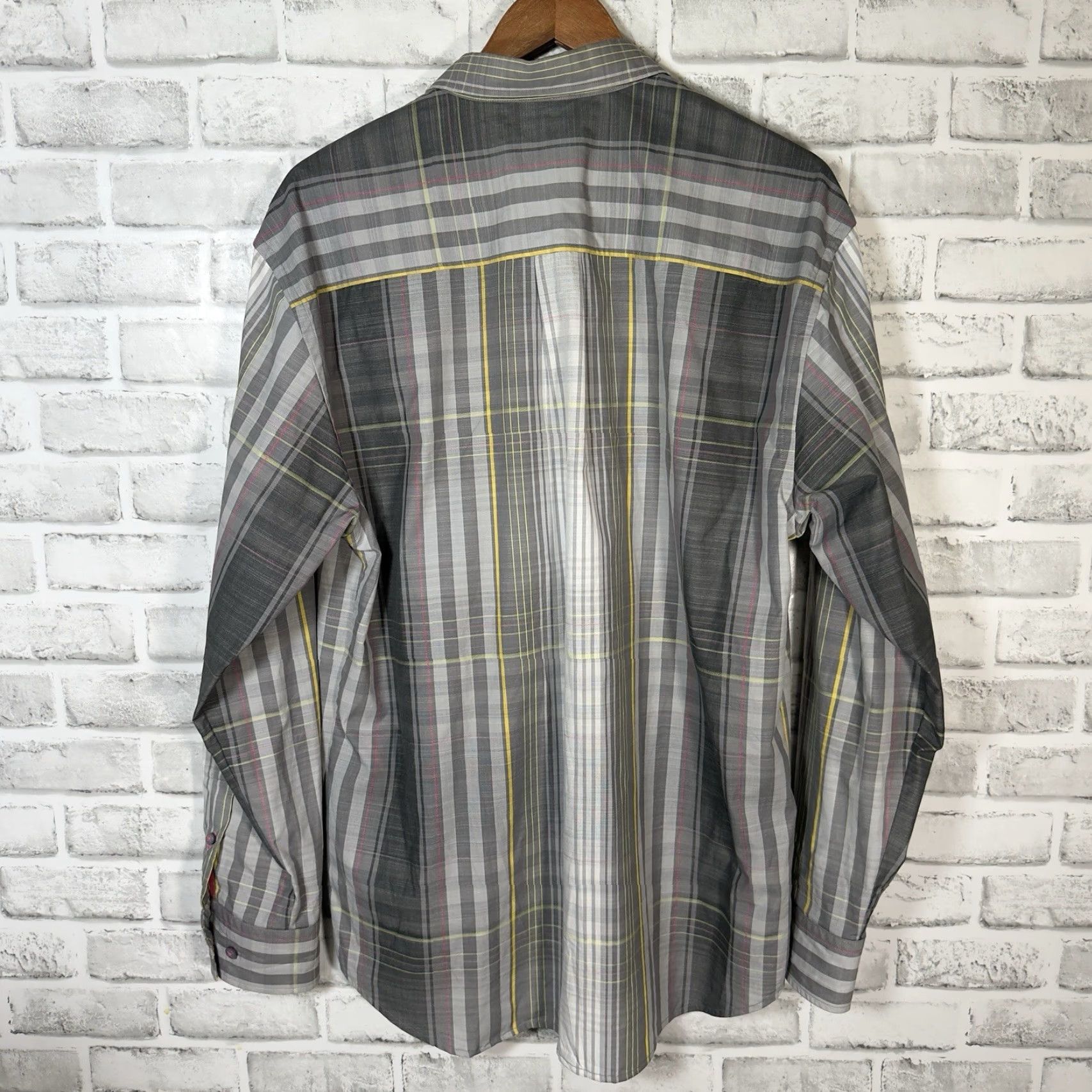 Tommy Bahama Tommy Bahama Shirt Plaid Button-Down Long Sleeve 100% Cotton Gray Mens Size L Size US L / EU 52-54 / 3 - 5 Thumbnail