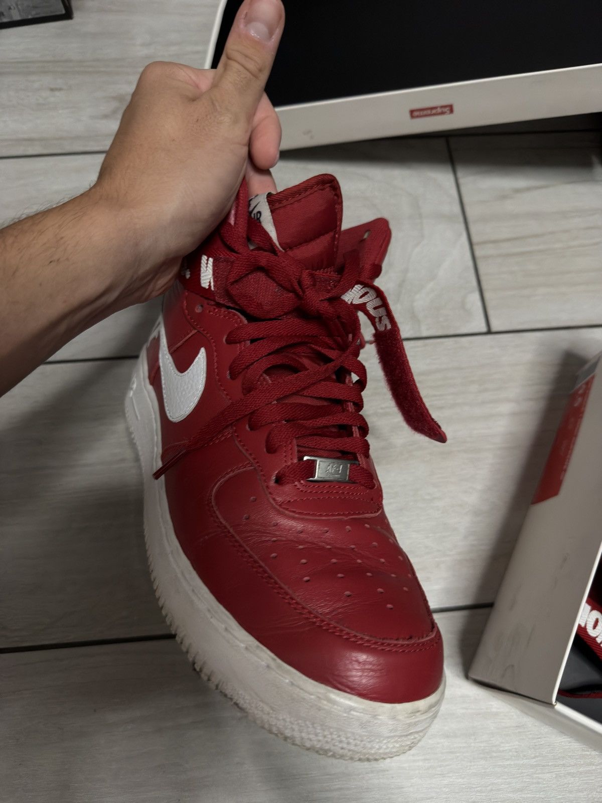 Nike × Supreme Nike Air Force 1 x Supreme Size US 9.5 / EU 42-43 - 5 Thumbnail
