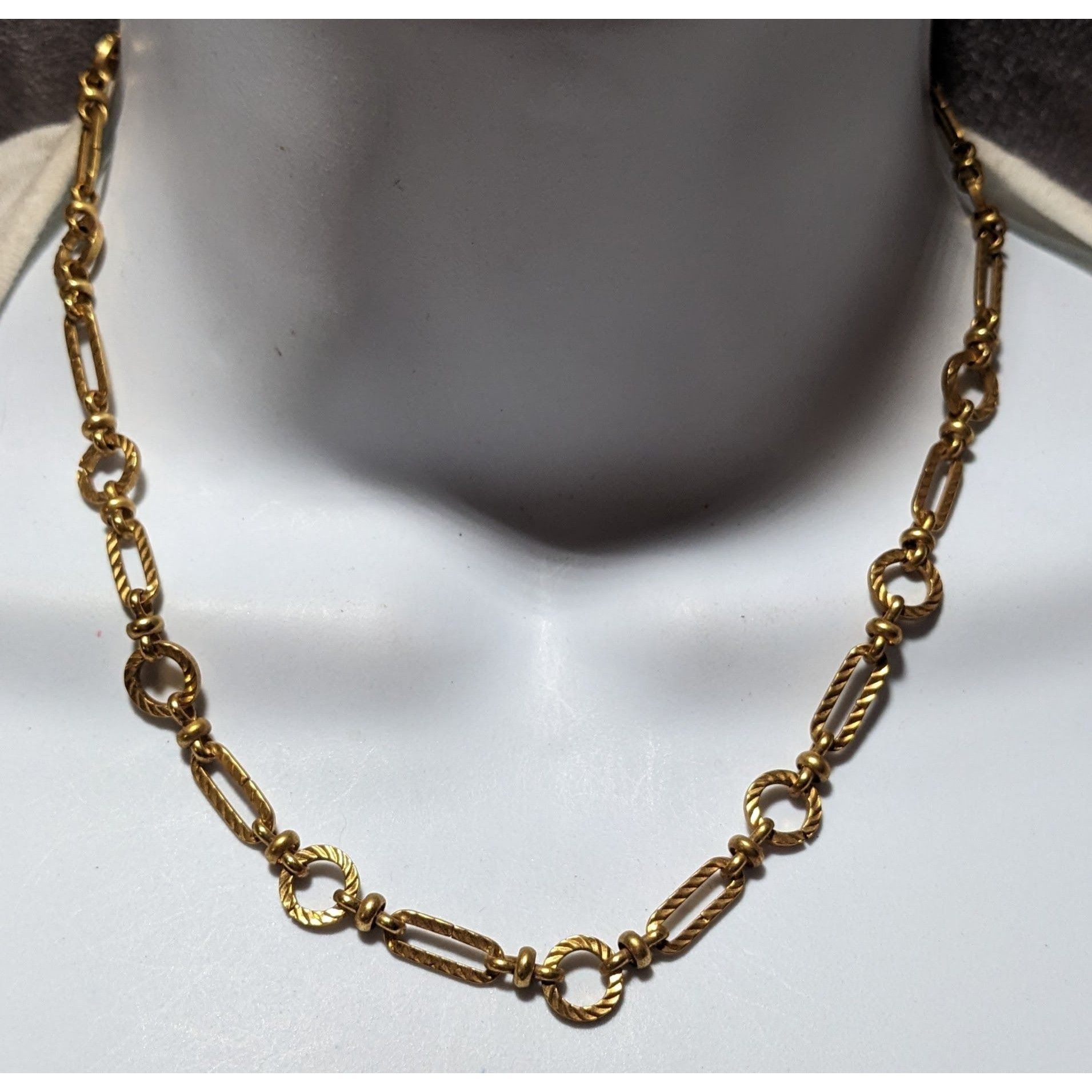 Other Retro Glam Textured Gold Link Necklace Size ONE SIZE - 4 Thumbnail