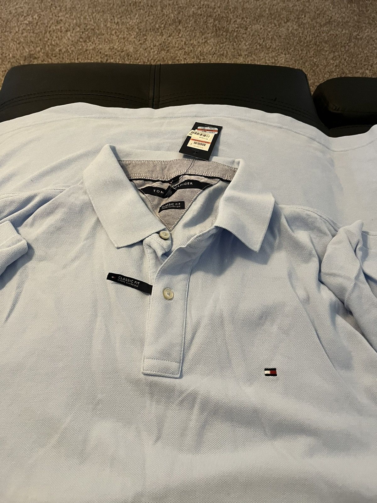 Image of Tommy Hilfiger Polo in Light Blue, Men's (Size 2XL)