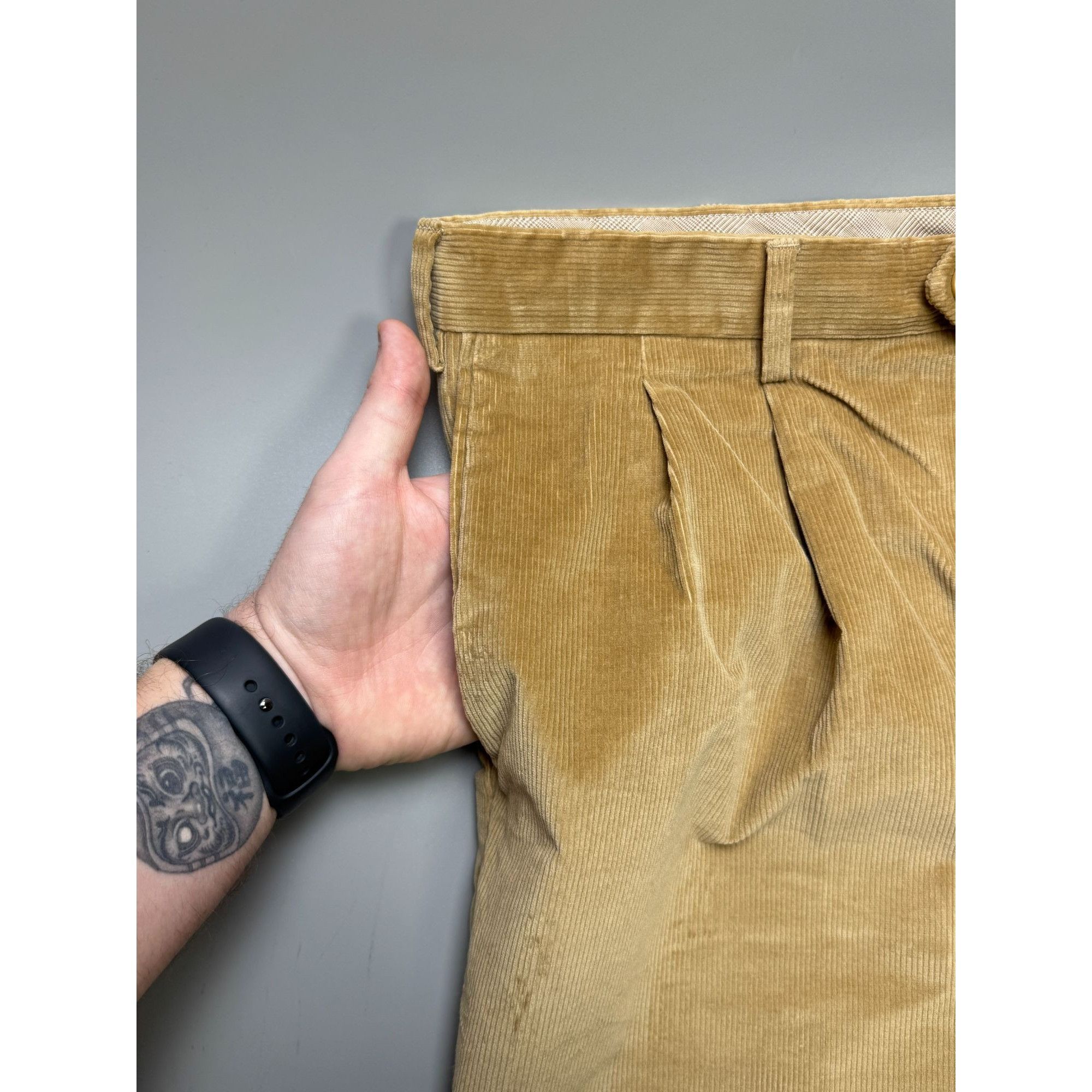 Brioni Brioni Canazei Beige Corduroy Trousers Pants (Y1132) Size US 38 / EU 54 - 3 Thumbnail