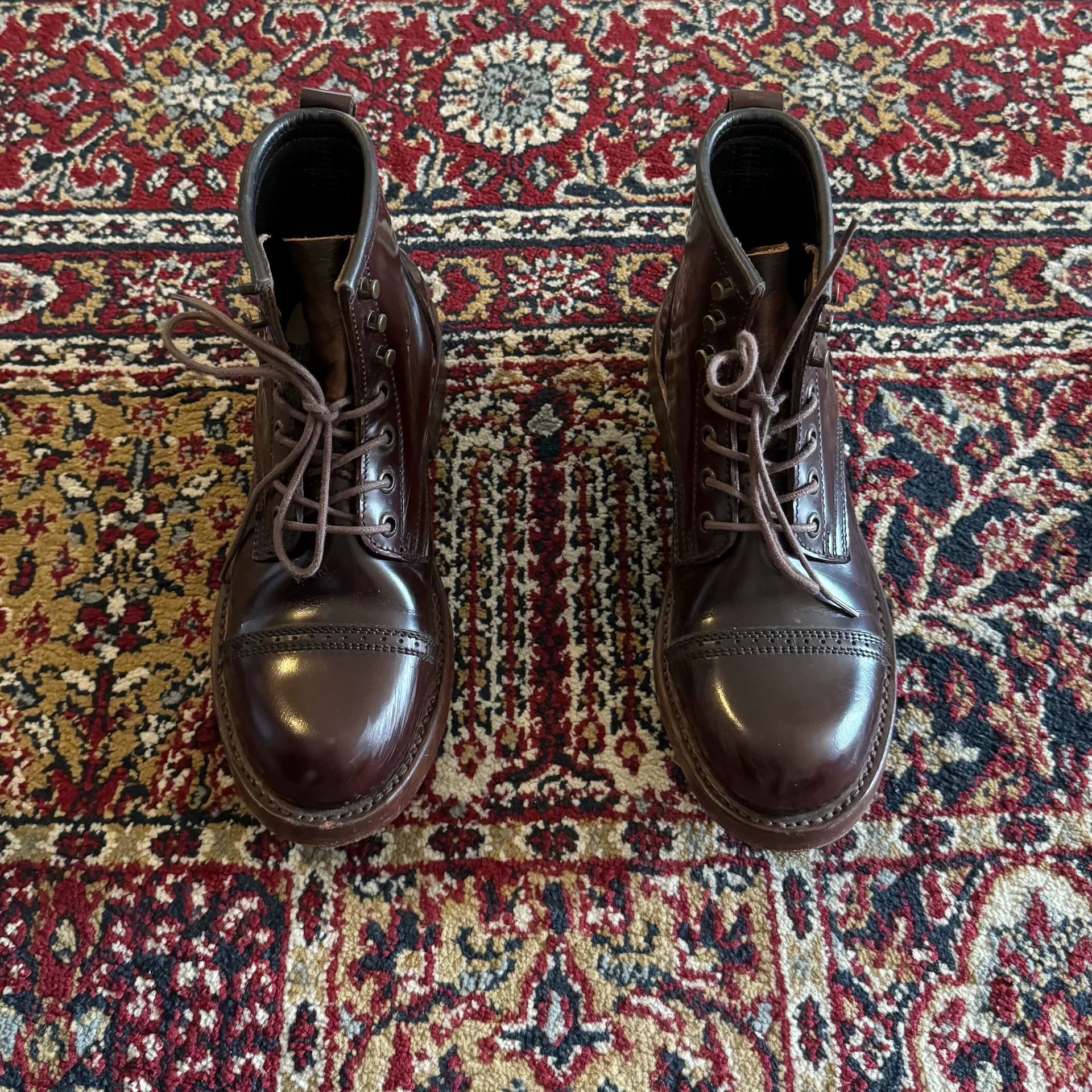Vintage Brown Horsehide Work Boots Size 37 Size US 6 / IT 36 - 1 Thumbnail