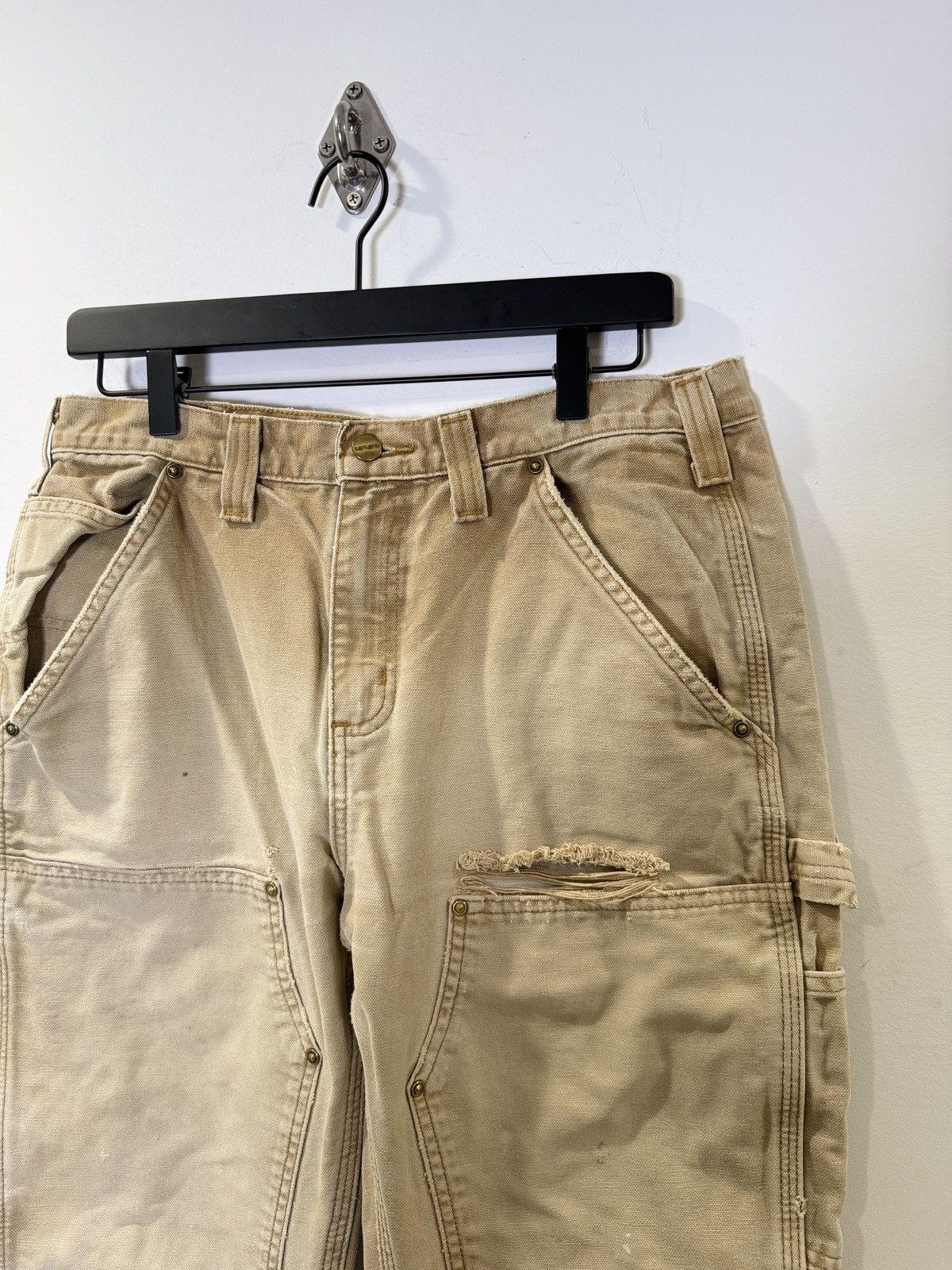 Carhartt Carhartt Relaxed Fit Double Knee Work Pants Faded Tan Size US 32 / EU 48 - 2 Thumbnail