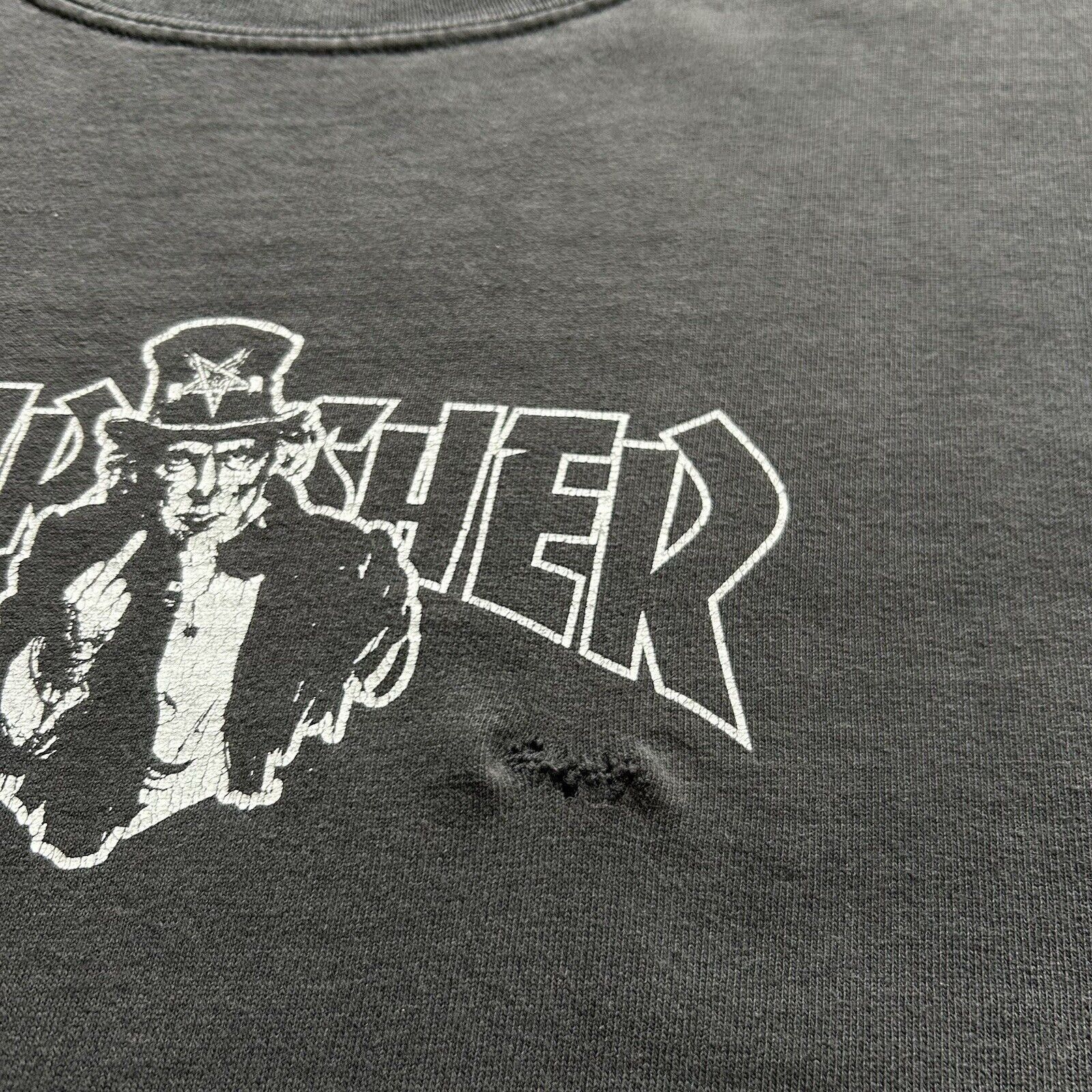 トップス 00s thrasher \"uncle sam logo\" Vintage Thrasher Skateboard Magazine Uncle Sam T Shirt XL