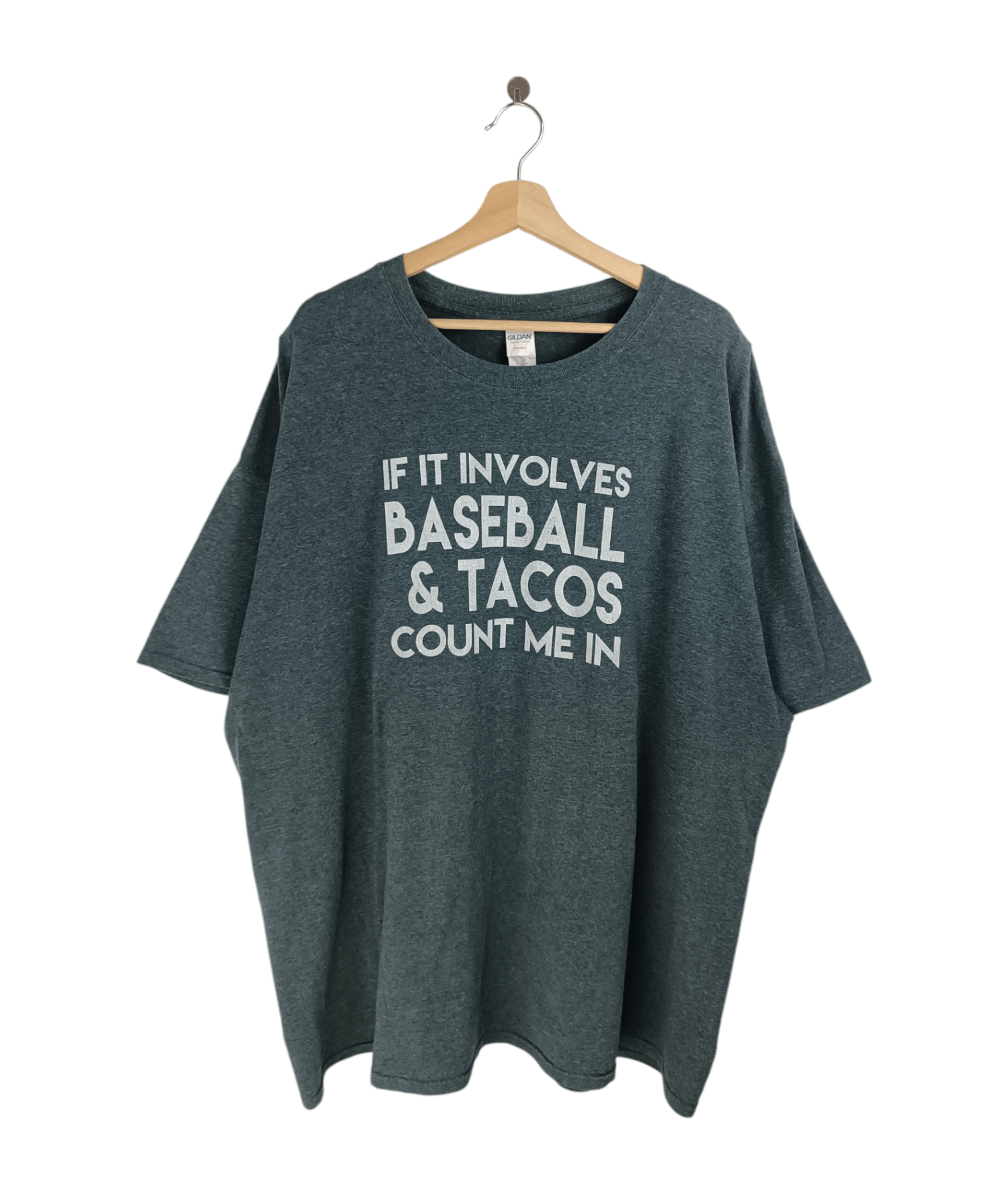 Vintage VINTAGE BASEBALL & TACOS COUNT ME IN FUNNY HUMOR QUOTE TEE Size US XXL / EU 58 / 5 - 1 Thumbnail