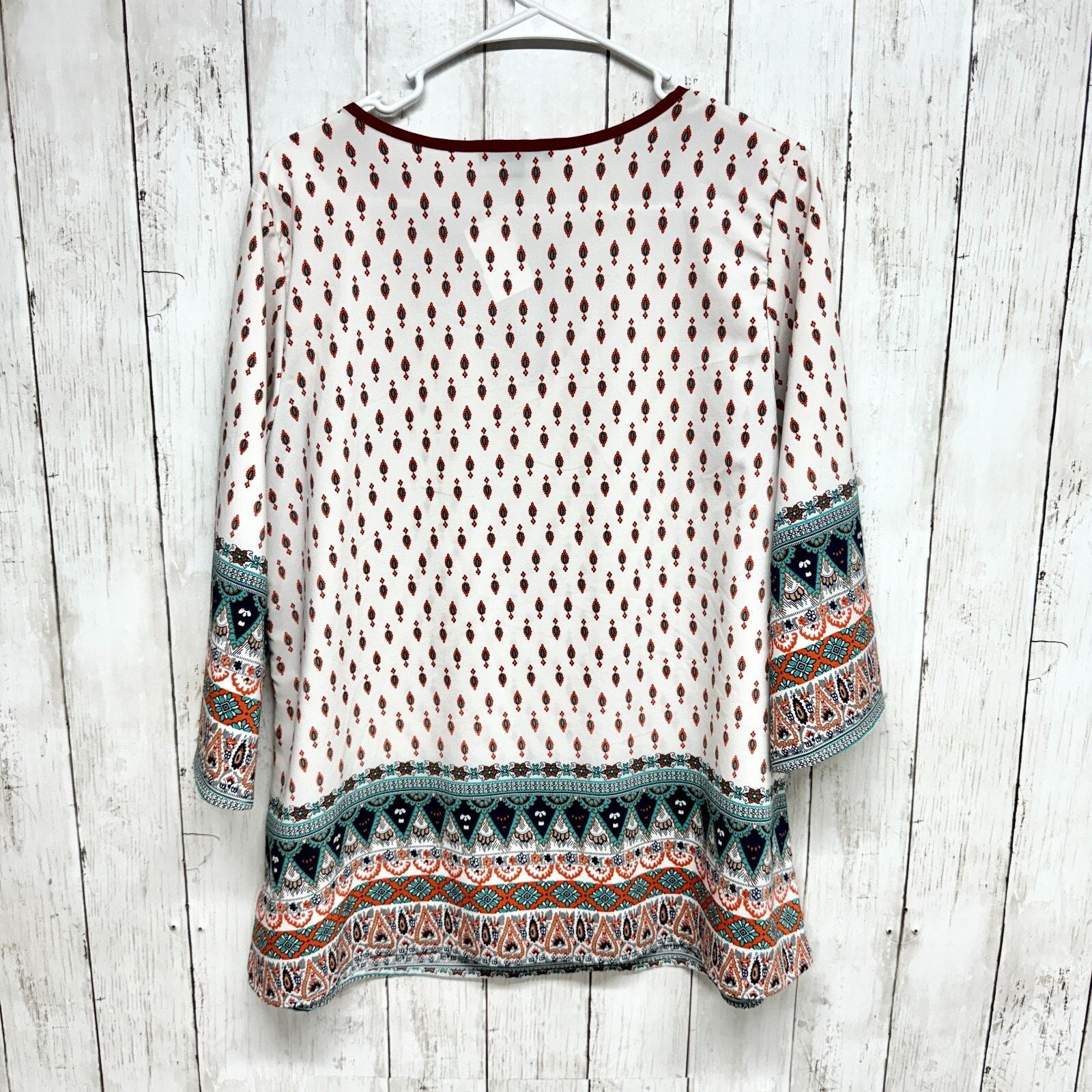 Other Signature Studio Tunic Top Size L 3/4 Sleeve Keyhole Dress Size L / US 10 / IT 46 - 4 Thumbnail