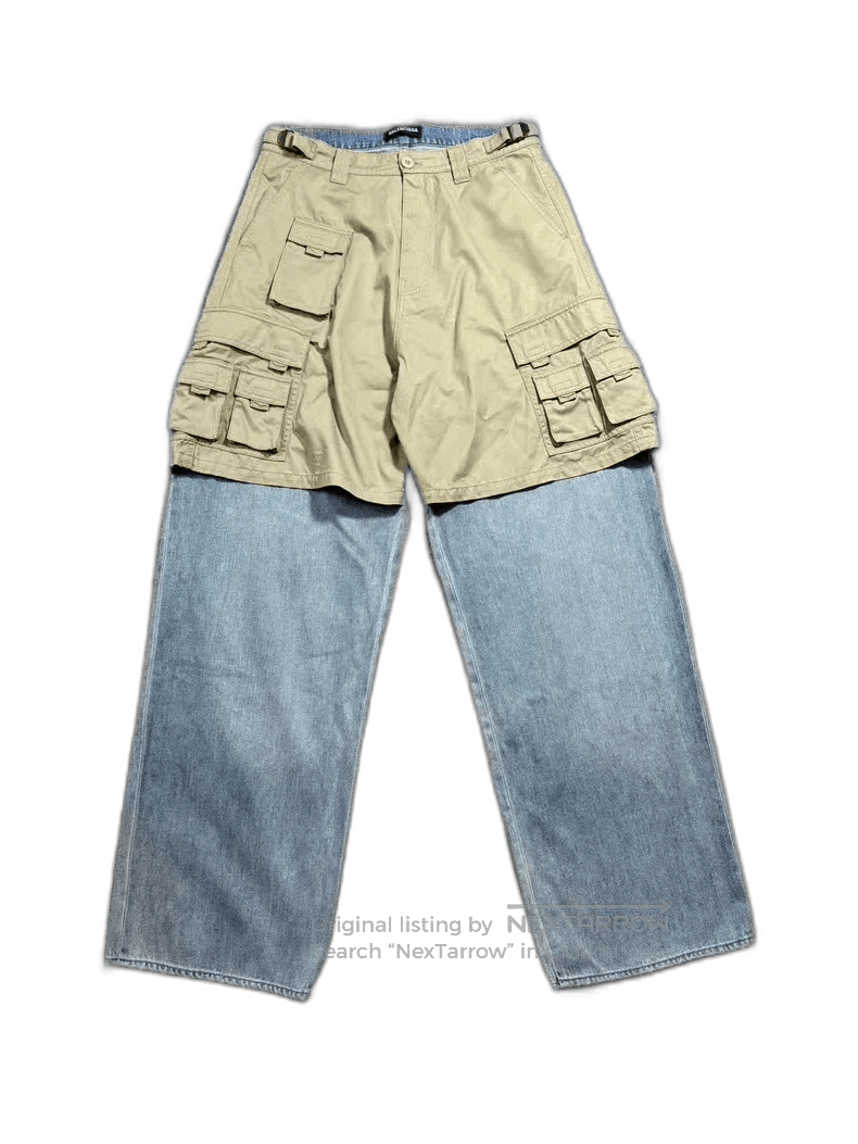 Balenciaga Balenciaga Hybrid Cargo Shorts and Denim Pants. Size US 30 / EU 46 - 1 Thumbnail