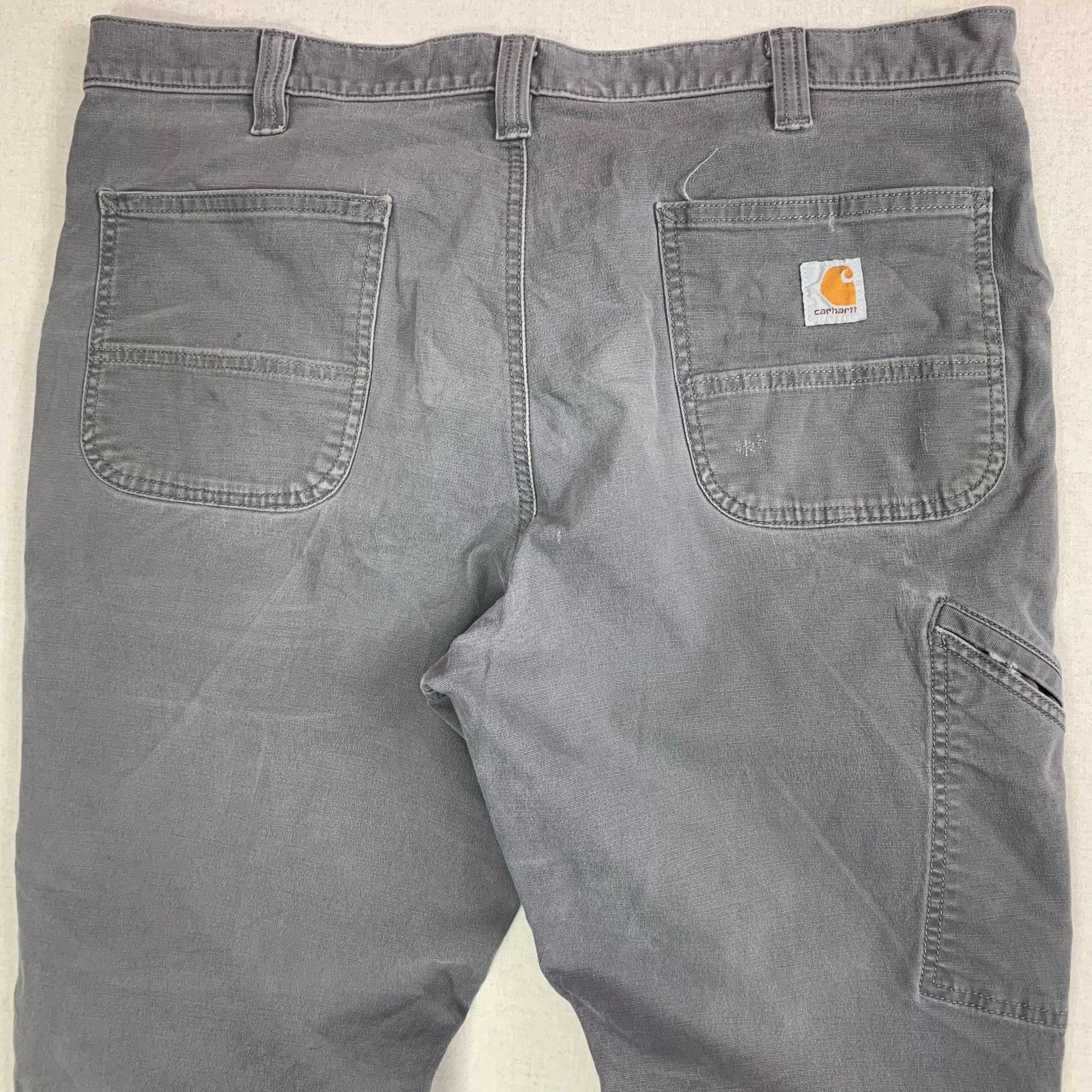 Distressed Gray Carhartt Relaxed Fit Work Pants - 38 - Y2K
