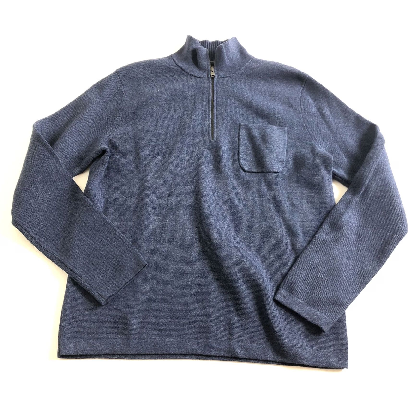 Banana Republic Banana Republic Sweater Size Medium Blue Quarter Zip Casual Mens Size US M / EU 48-50 / 2 - 2 Thumbnail