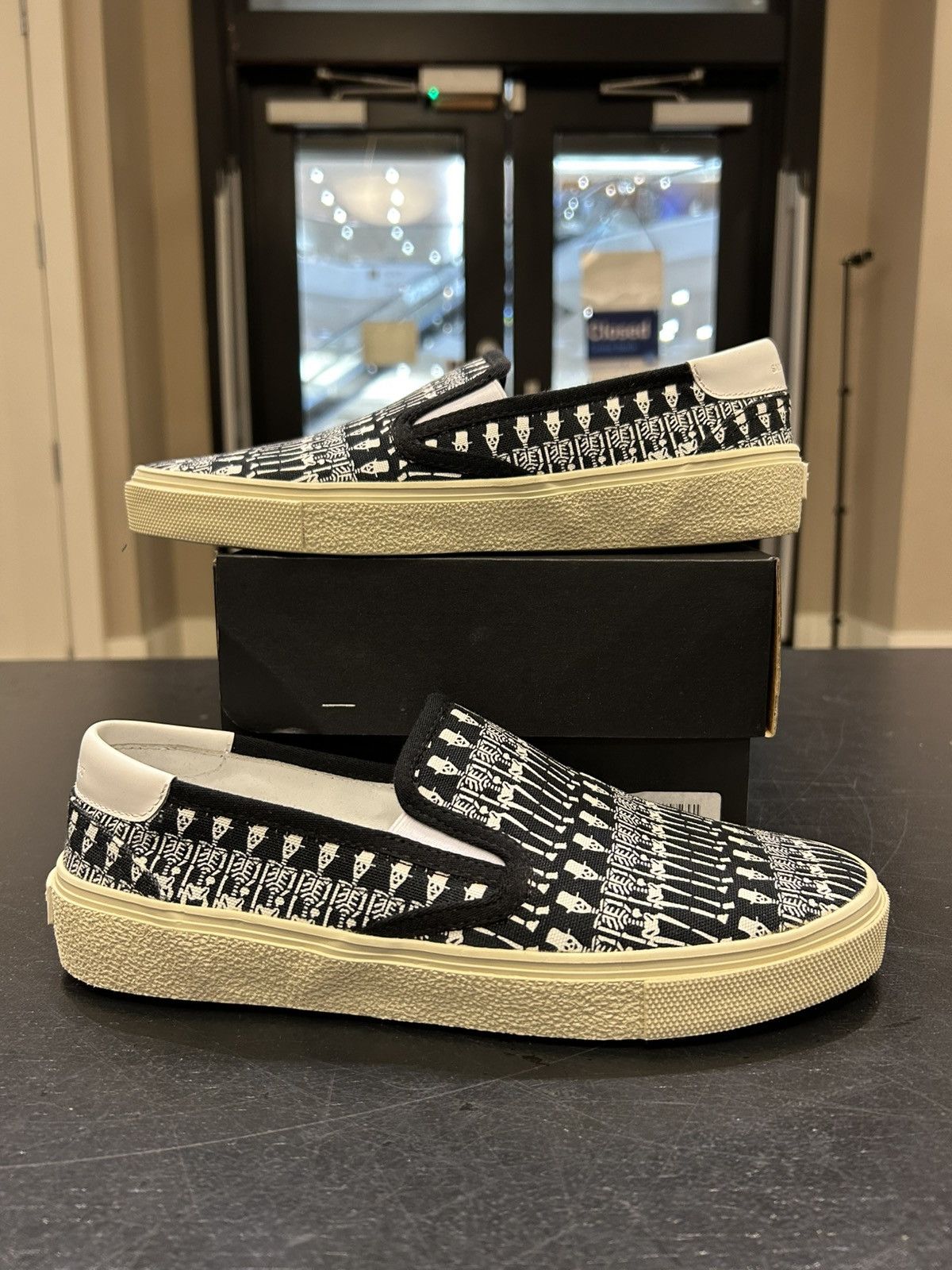 Saint Laurent Skate 20 Slip On Canvas - Skeleton