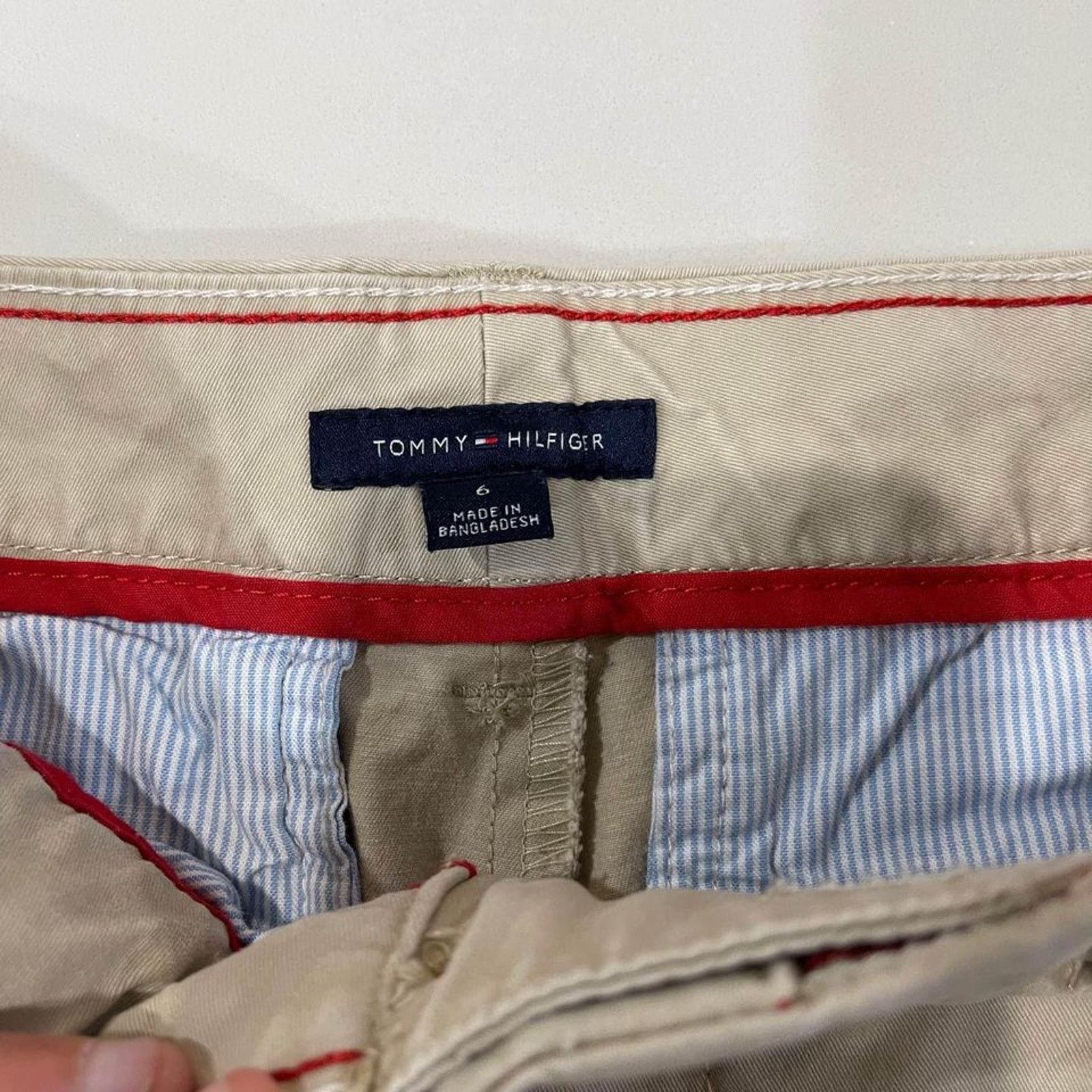 Tommy Hilfiger Tommy Hilfiger Slim Fit Solid Khaki Chino Pant Women’s 6 Size 28" / US 6 / IT 42 - 4 Thumbnail