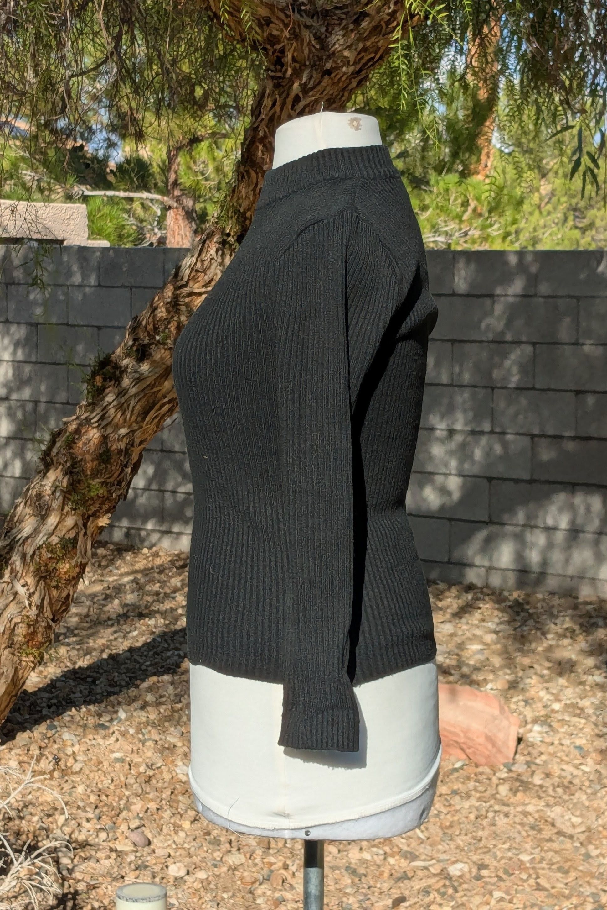 Other VTG 1970's Acrylic Classic Ribbed Stretch L/S Pullover Top Size M / US 6-8 / IT 42-44 - 2 Thumbnail