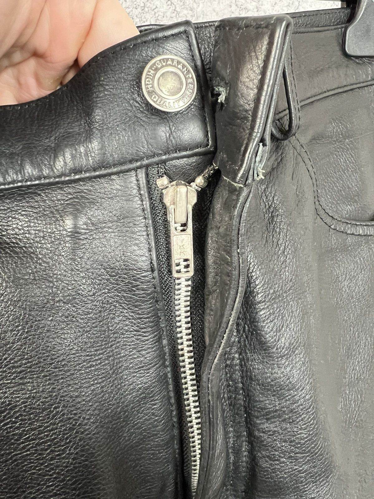 Vintage Real Leather Bikers Pants Motorcycle Y2K