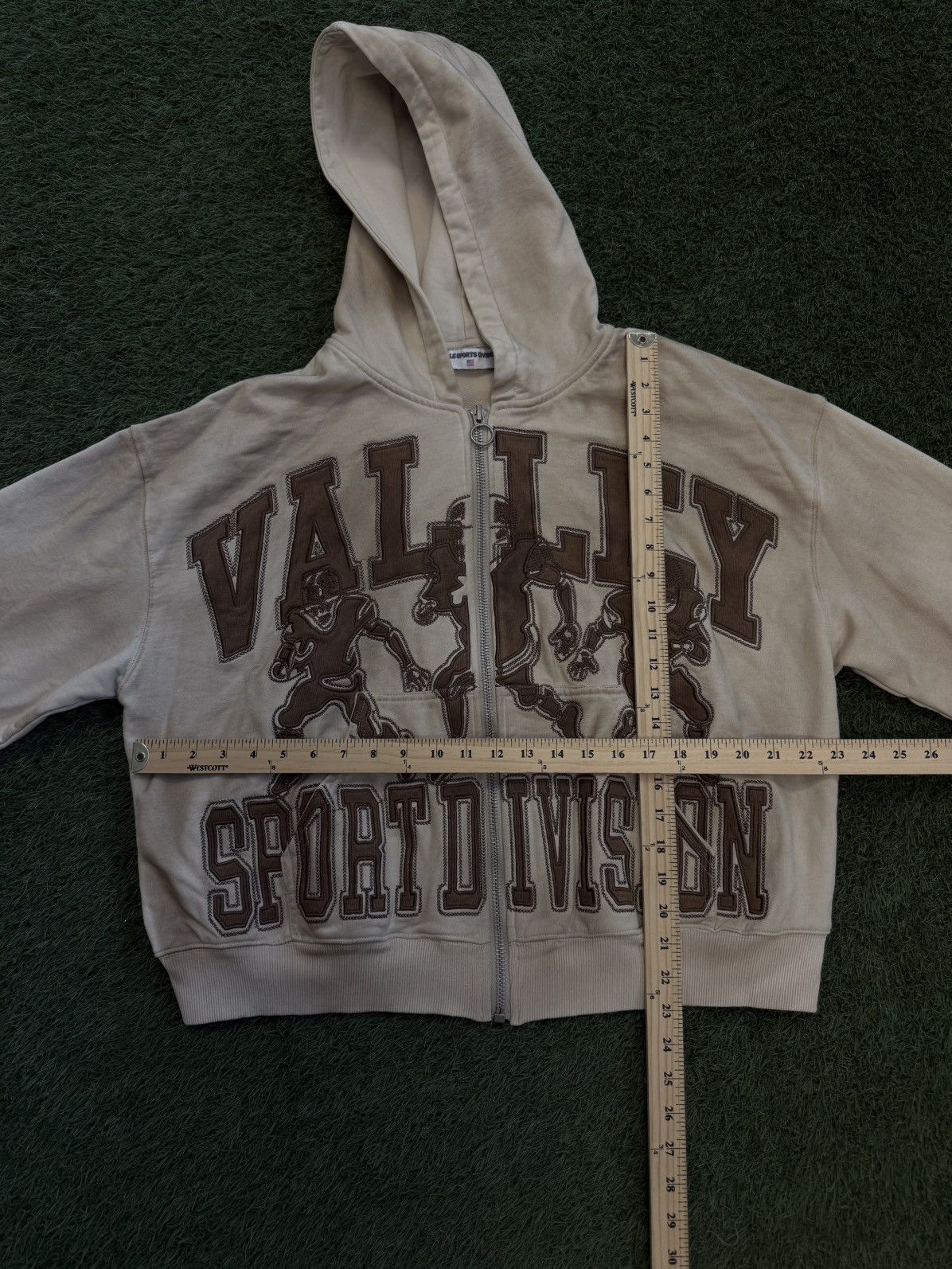 Vale Vale Valley Tan Hoodie Zip Up Fade Distressed Size L Size US L / EU 52-54 / 3 - 11 Thumbnail