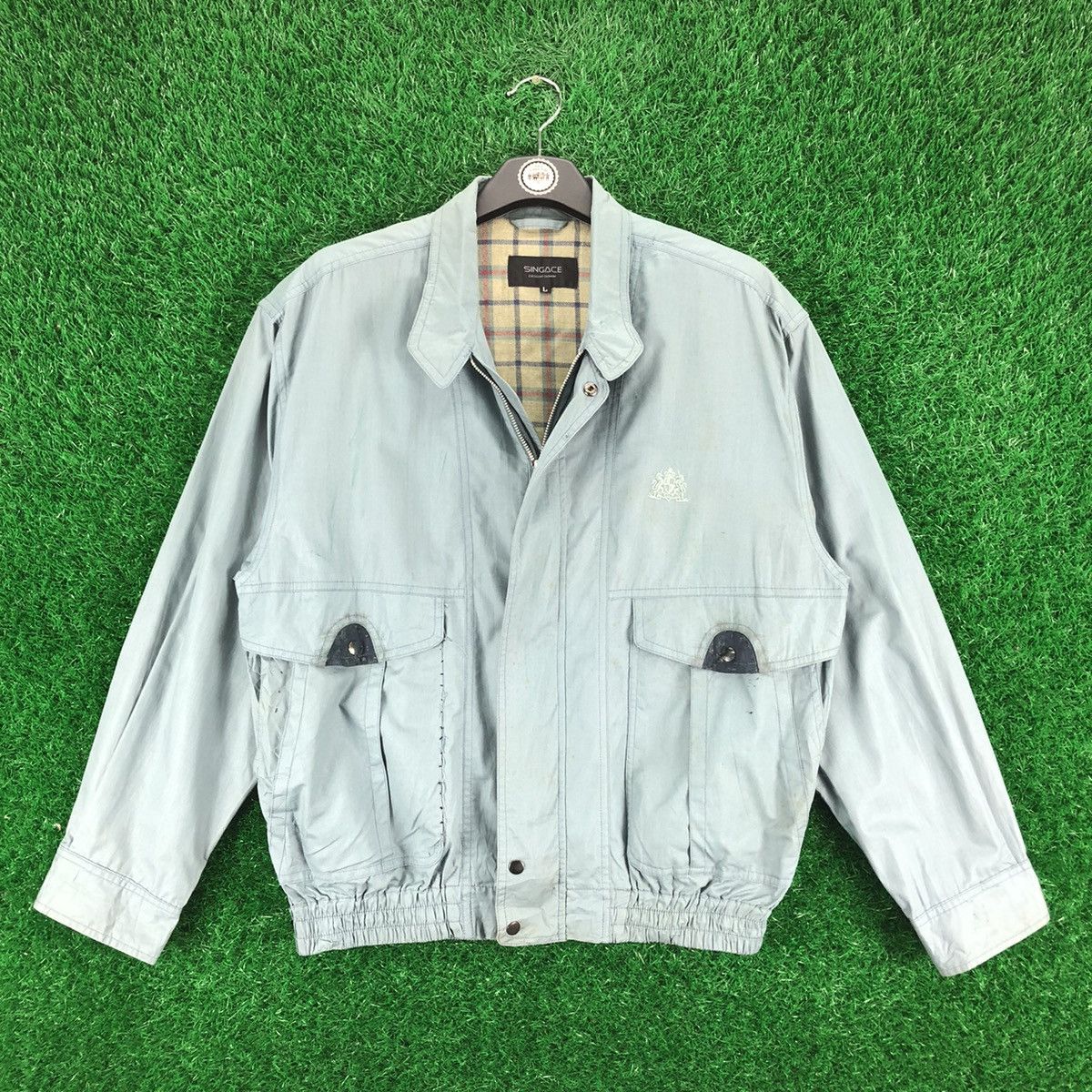 Japanese Brand Vintage 80's Casual Work Zipper Jacket by Singace Size US M / EU 48-50 / 2 - 1 Thumbnail
