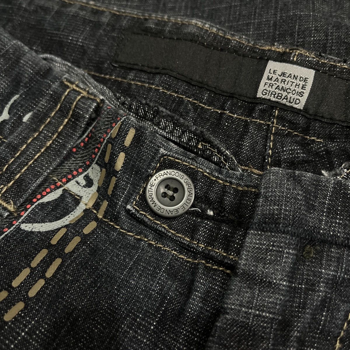 Marithe + Francois Girbaud 2000s Marithe Francois Girbaud L.G.B. Distressed Cut Denim Size US 34 / EU 50 - 4 Thumbnail