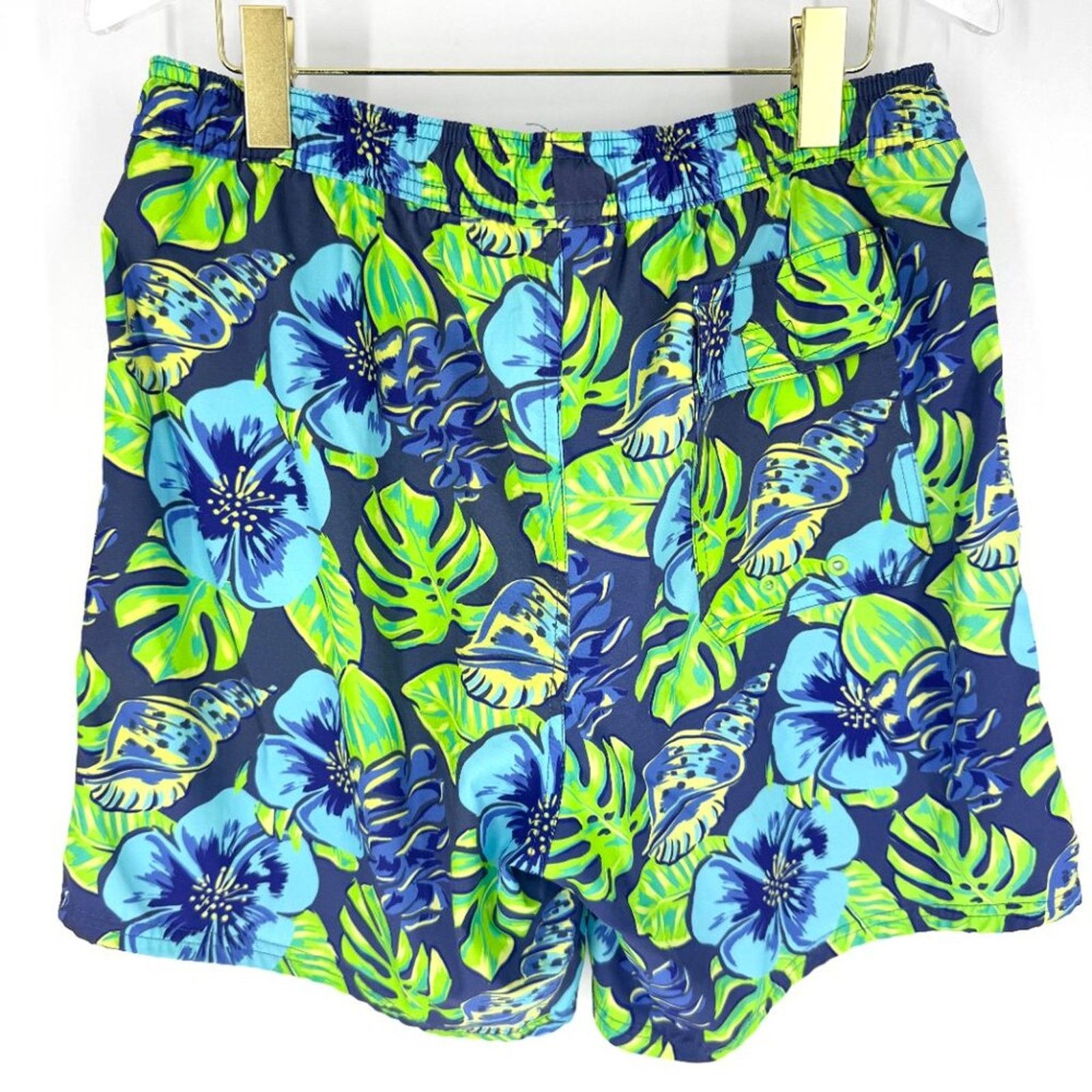 Vineyard Vines Vineyard Vines Floral Swim Trunks Blue Green Men's Medium Size US 31 - 3 Thumbnail
