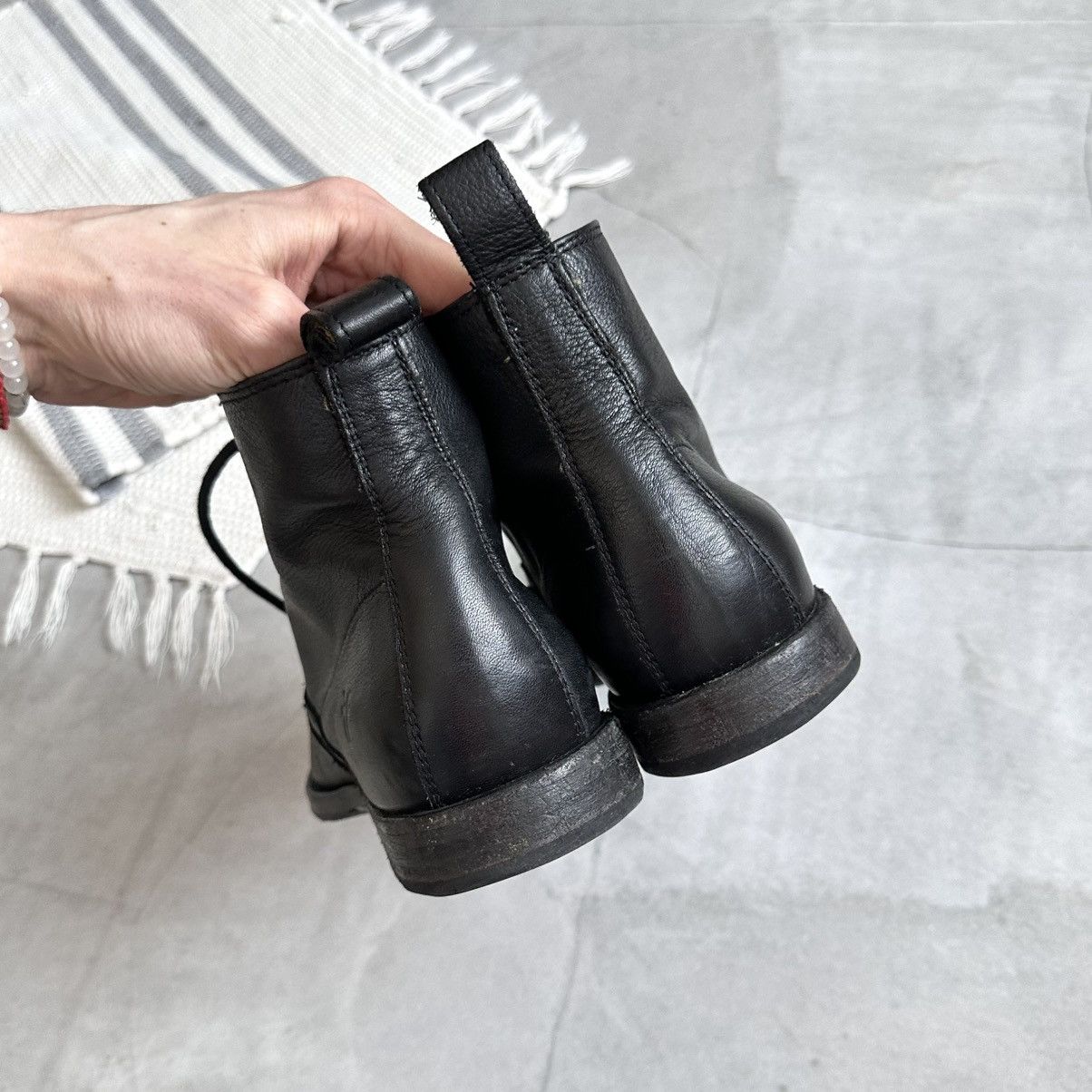 Dirk Bikkembergs Frye Phillip Lace Up Combat Biker Boots Viberg Vibe Size US 7.5 / EU 40-41 - 10 Thumbnail