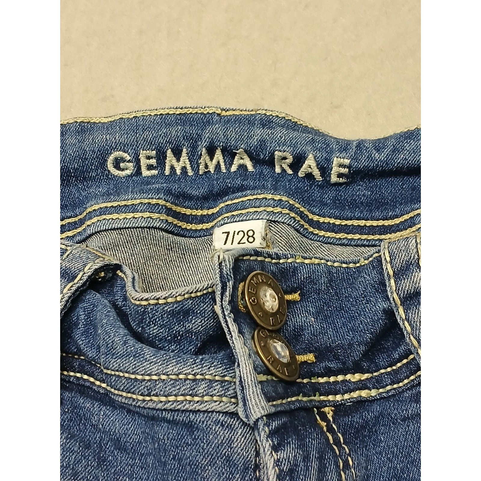 Other gemma Rae (7/28) Womens Skinny Straight Fit Blue Denim Jeans Size 26" / US 2 / IT 38 - 7 Thumbnail