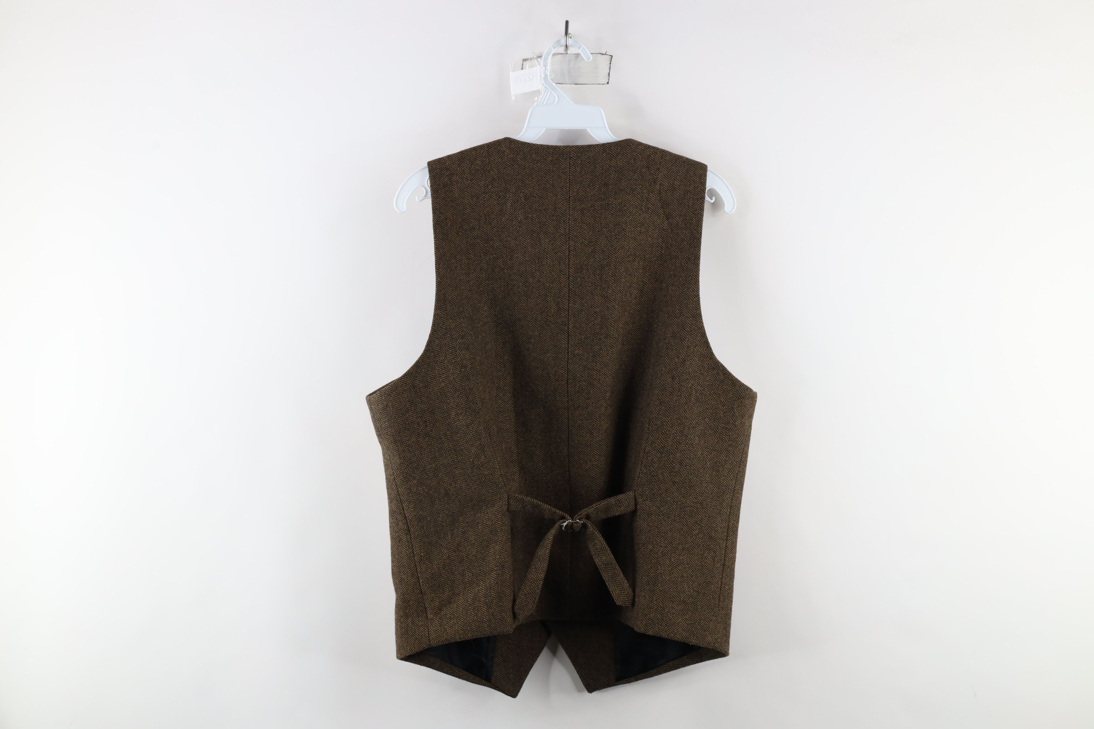 Vintage Vintage 90s Streetwear Herringbone Buckle Back Vest Jacket Size US M / EU 48-50 / 2 - 10 Thumbnail