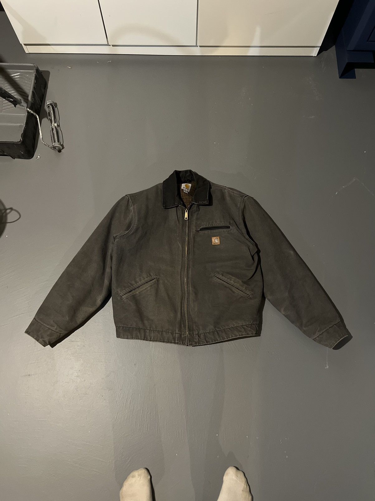 image of Carhartt Detroit Jacket Grey, Men's (Size Large)