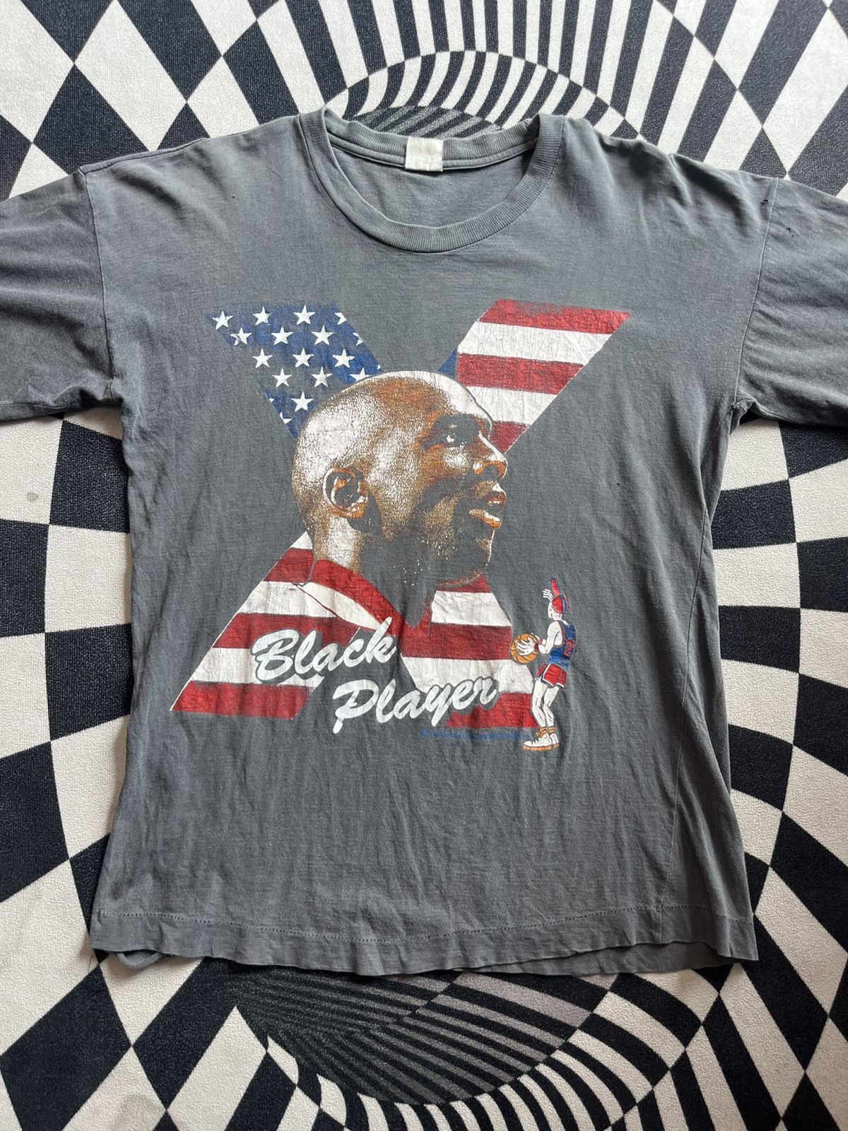 Jordan Brand Vintage Michael Jordan Black Player by American Flag 90’s Size US M / EU 48-50 / 2 - 3 Thumbnail