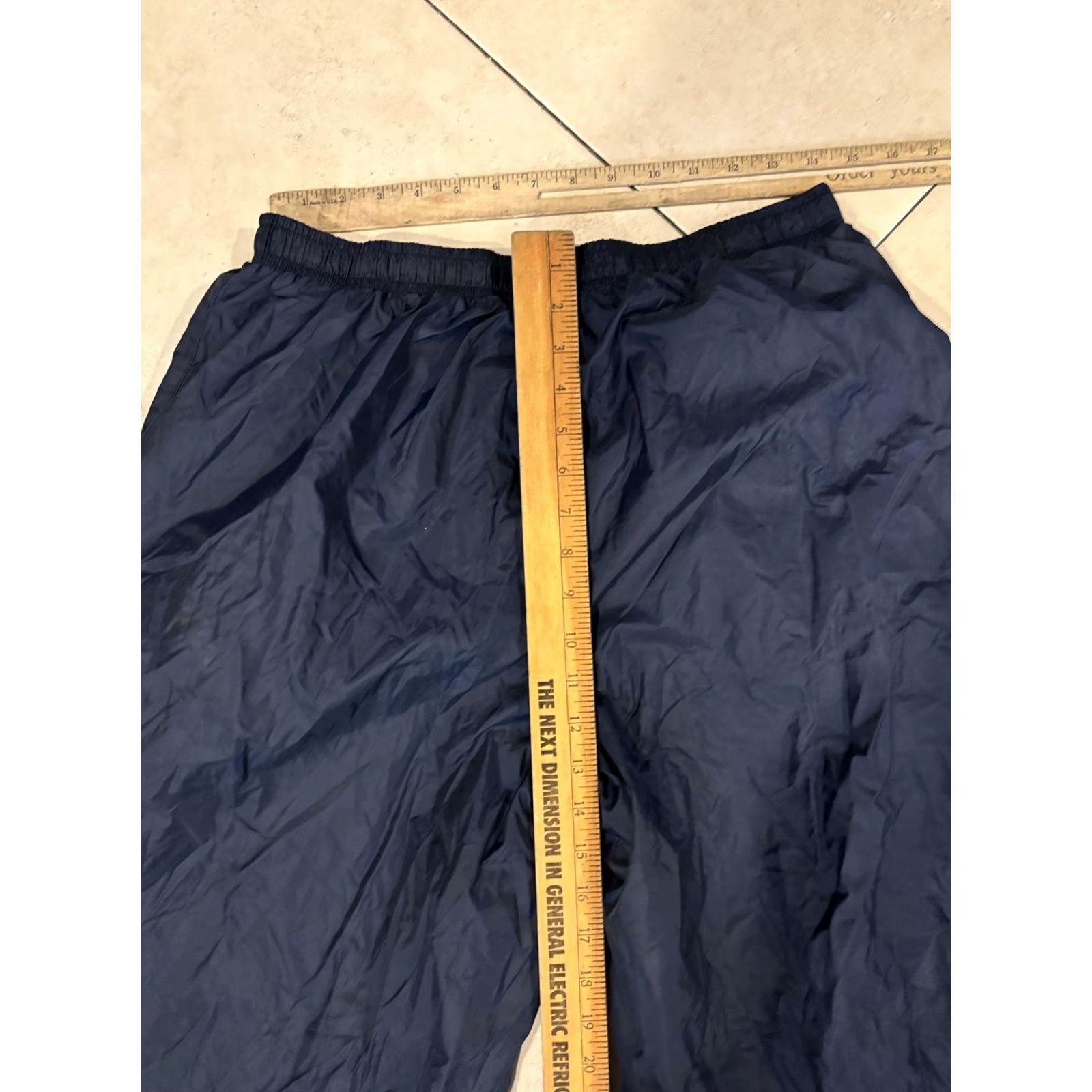Nike Nike Pants Mens XL Blue Nylon Track Lined Elastic Waist Zip Pockets Warm Up Size US 36 / EU 52 - 5 Thumbnail