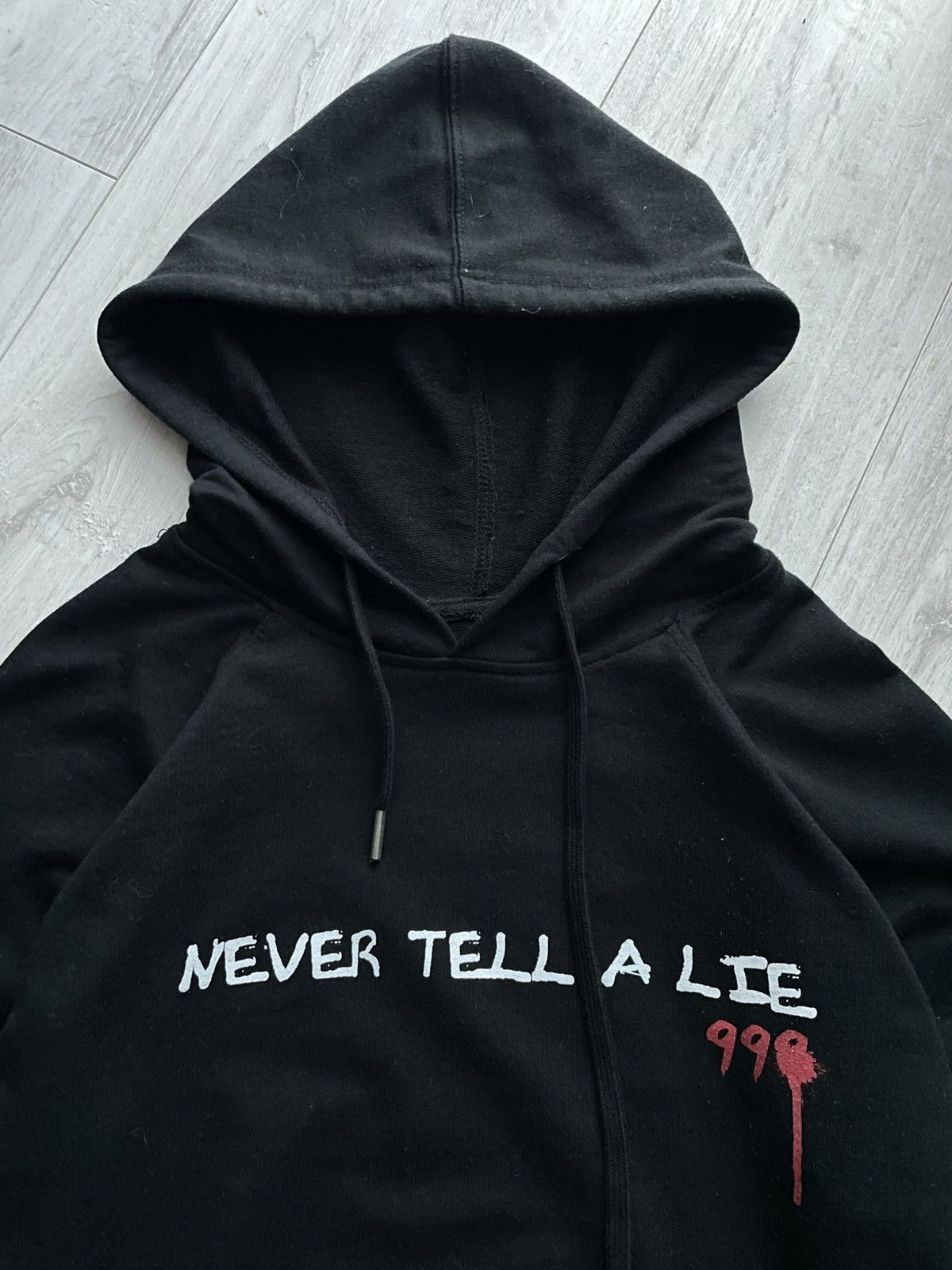 Rap Tees Juice Wrld 999 “Never Tell A Lie” Black Hoodie Rap RARE Size US M / EU 48-50 / 2 - 5 Thumbnail