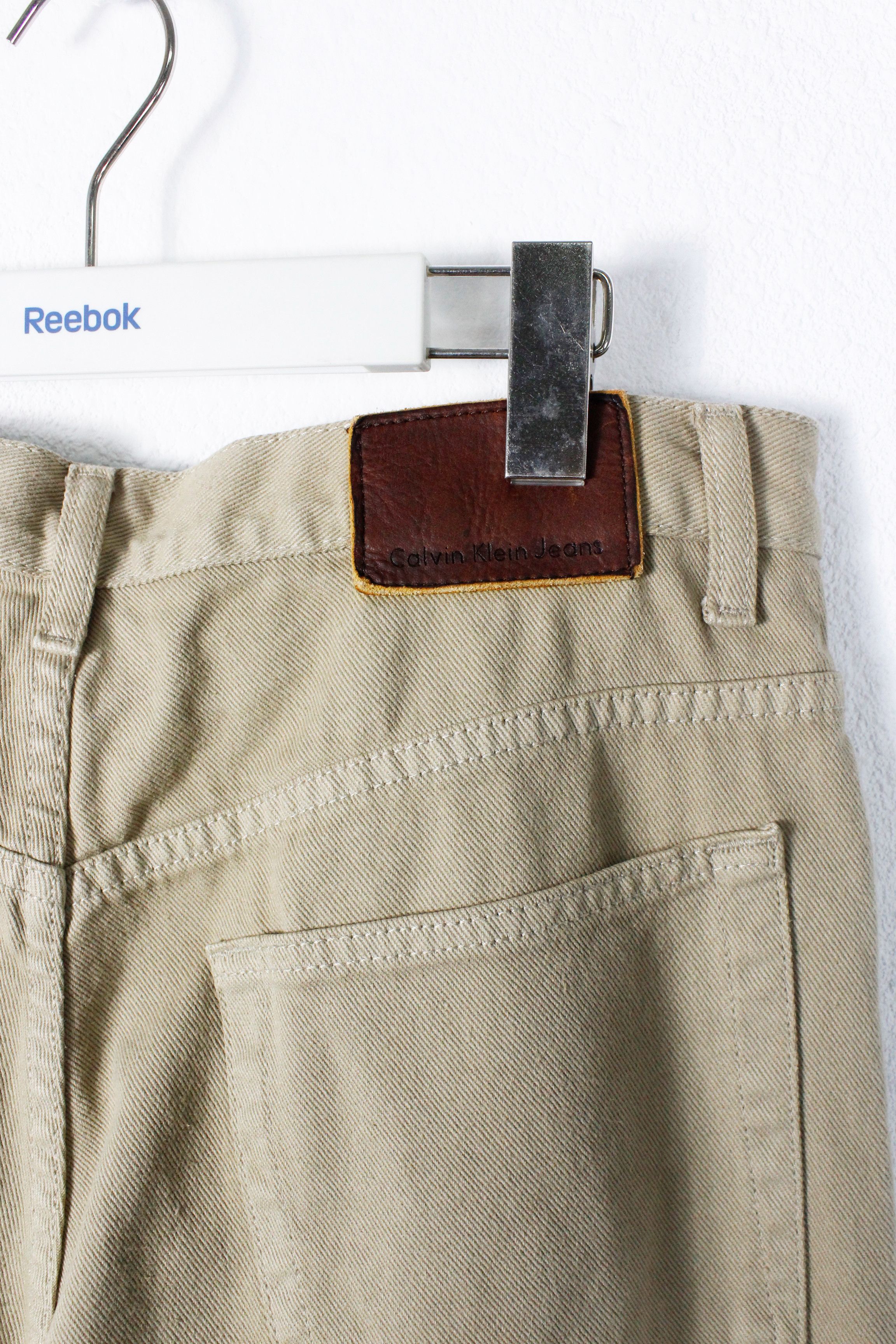 Calvin Klein × Jean Calvin Klein Jeans Beige Easy Fit Denim Pants Vintage Y2K Size US 33 - 6 Thumbnail