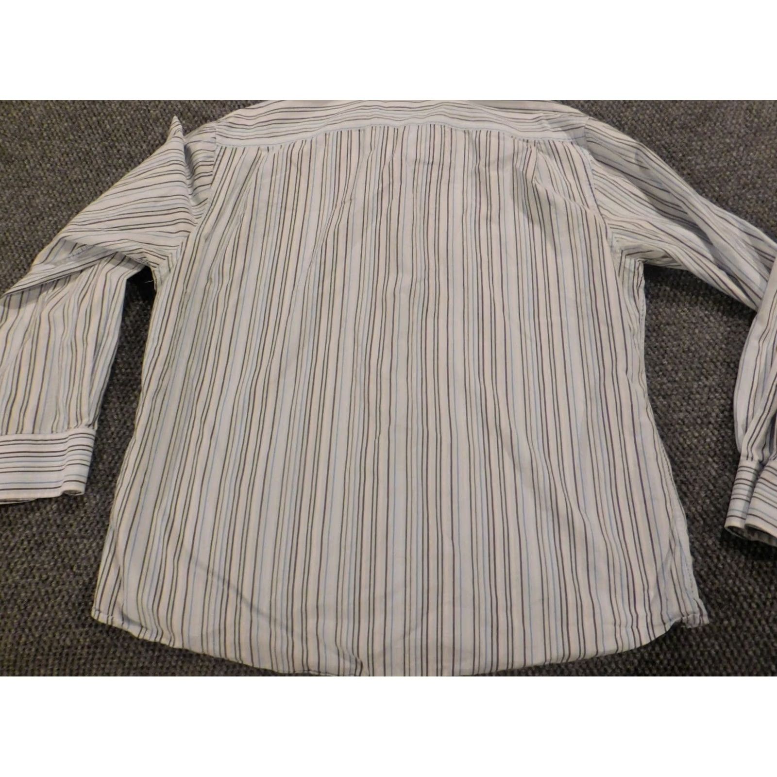 Gap Gap Shirt XL White Striped Button-Up Knit Cotton Linen Long Sleeve Button-Down Men Extra Large Regular Vintage No Size US XL / EU 56 / 4 - 7 Thumbnail
