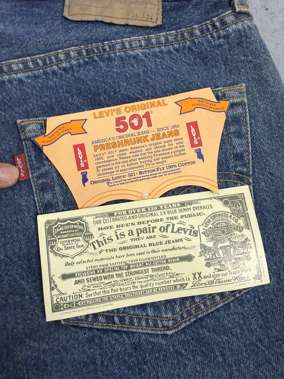 Levi's Vintage Clothing Vintage Levi’s Dead Stock 501 Jeans Size US 36 / EU 52 - 10 Thumbnail