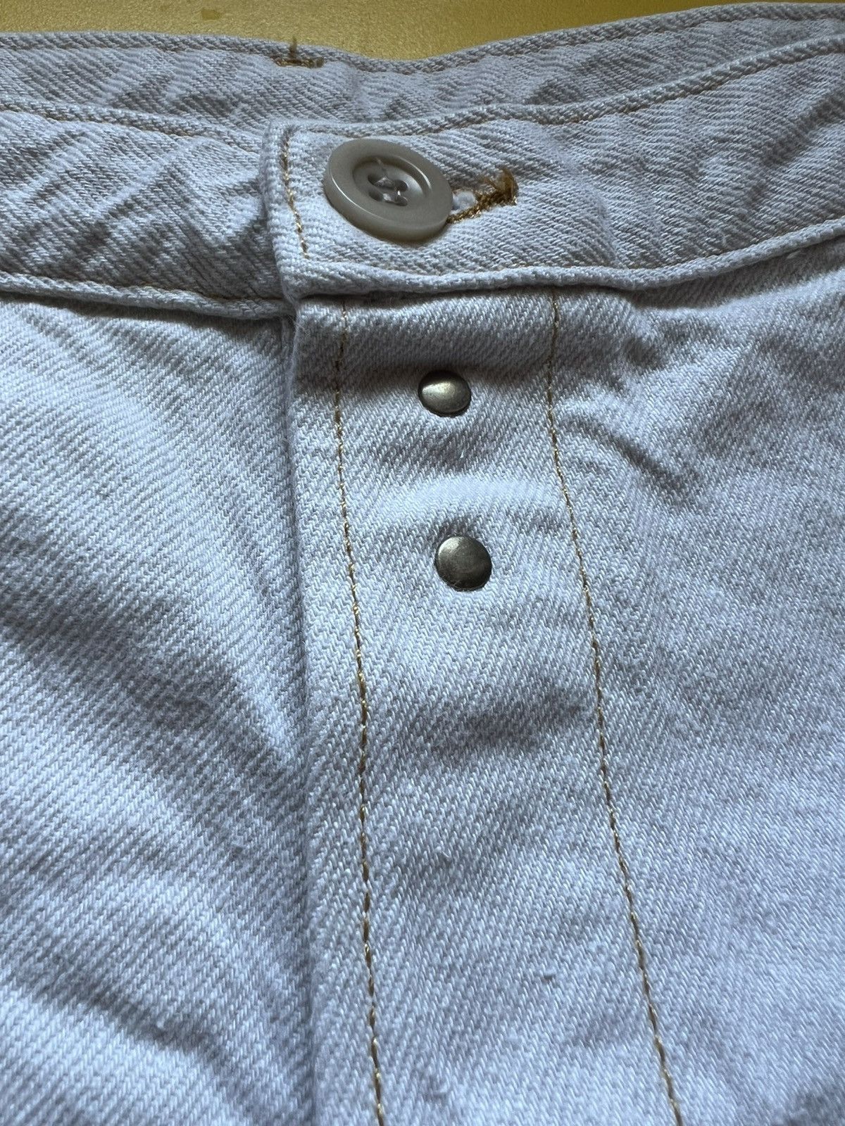 Maison Margiela SS23 hand-painted stone-washed denim shorts, sz 32–34, Italy Size US 32 / EU 48 - 5 Thumbnail