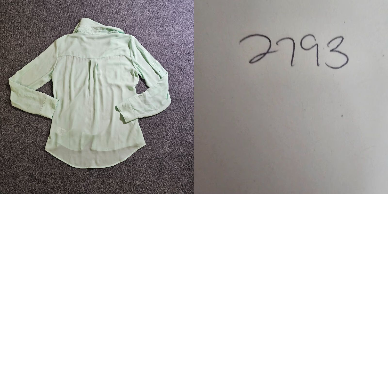 Express Express Shirt Women Small Green Portofino Sheer Button Long Sleeve Casual Capstone? Size S / US 4 / IT 40 - 8 Thumbnail
