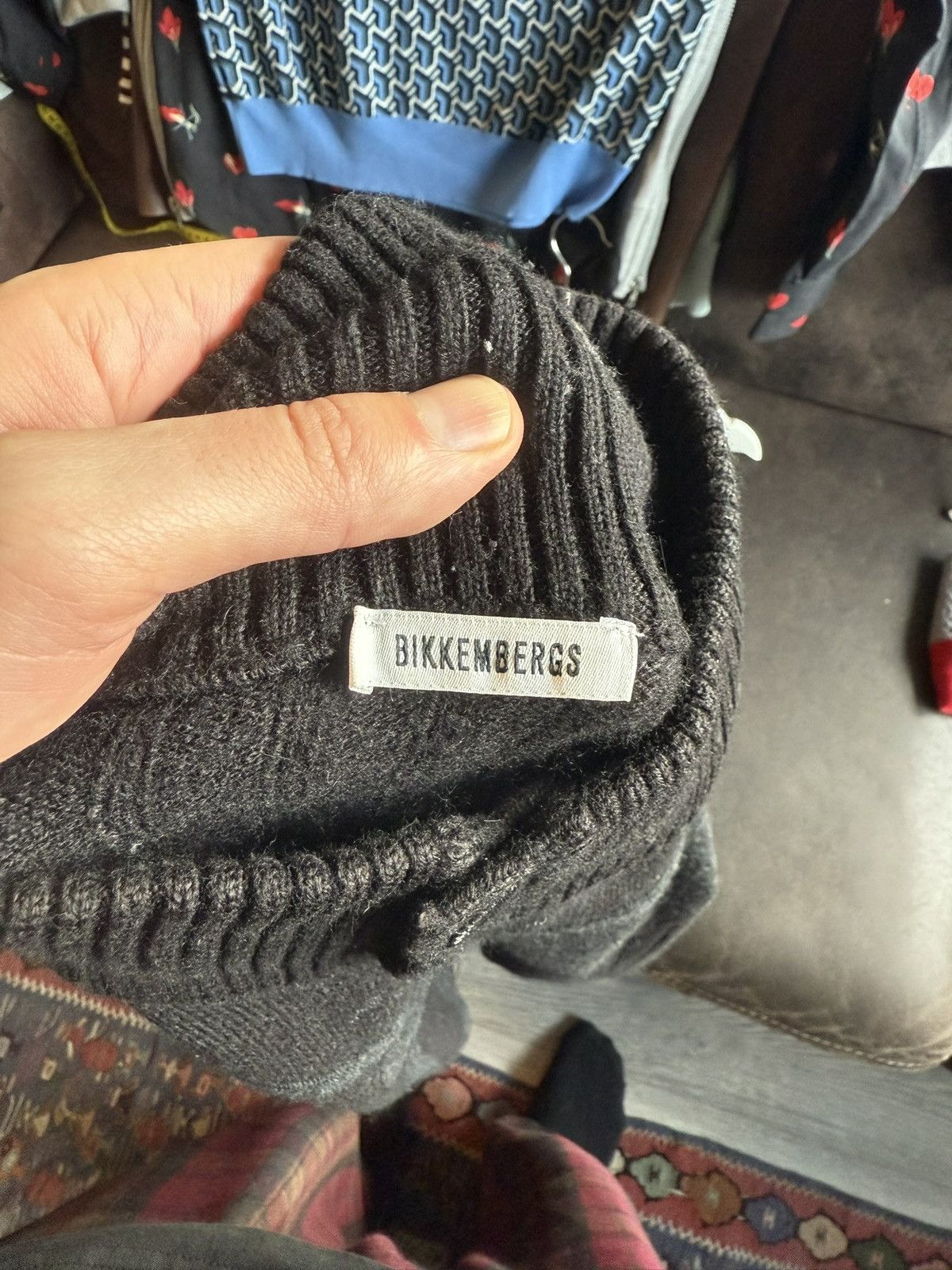 Dirk Bikkembergs Sculptural Ribbed Knit with High Collar Detail Size US L / EU 52-54 / 3 - 8 Thumbnail