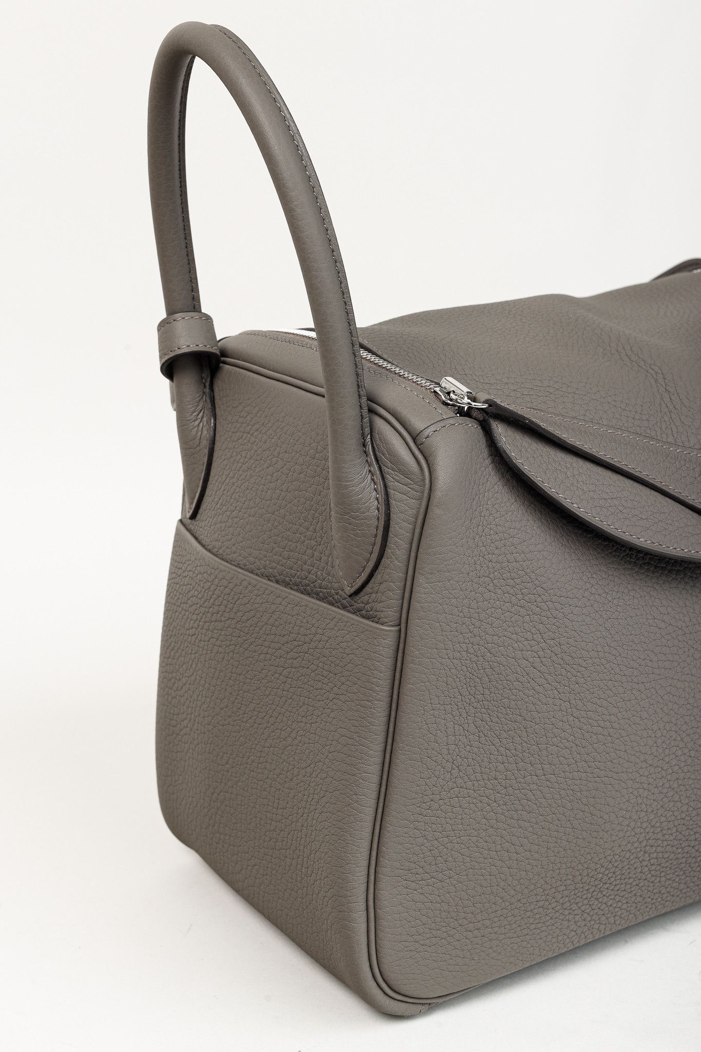 Hermes Hermes Lindy 30 Gris Etain Taurillon PHW Shoulder Bag Size ONE SIZE - 8 Thumbnail