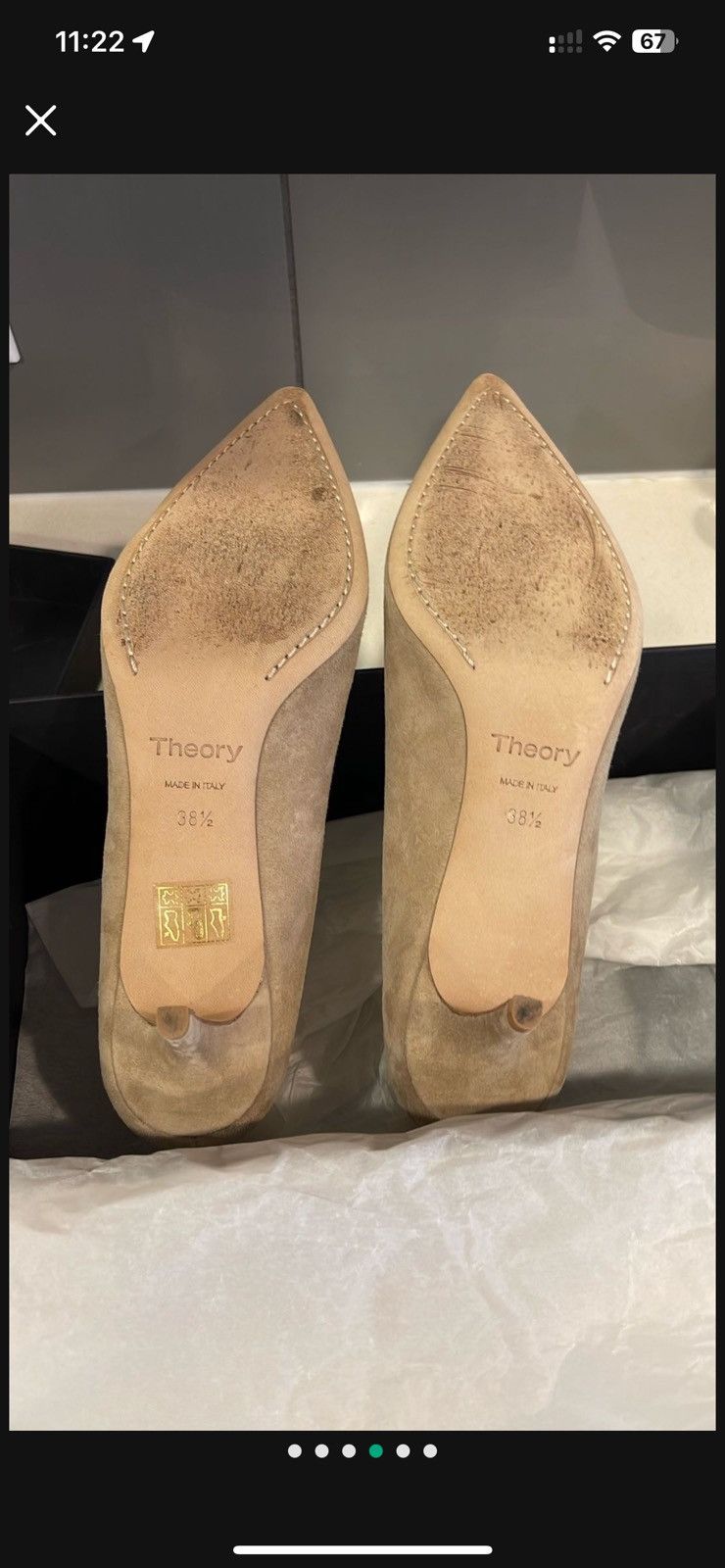 Theory Theory City 55 Pump in Suede Size US 7.5 / IT 37.5 - 4 Thumbnail