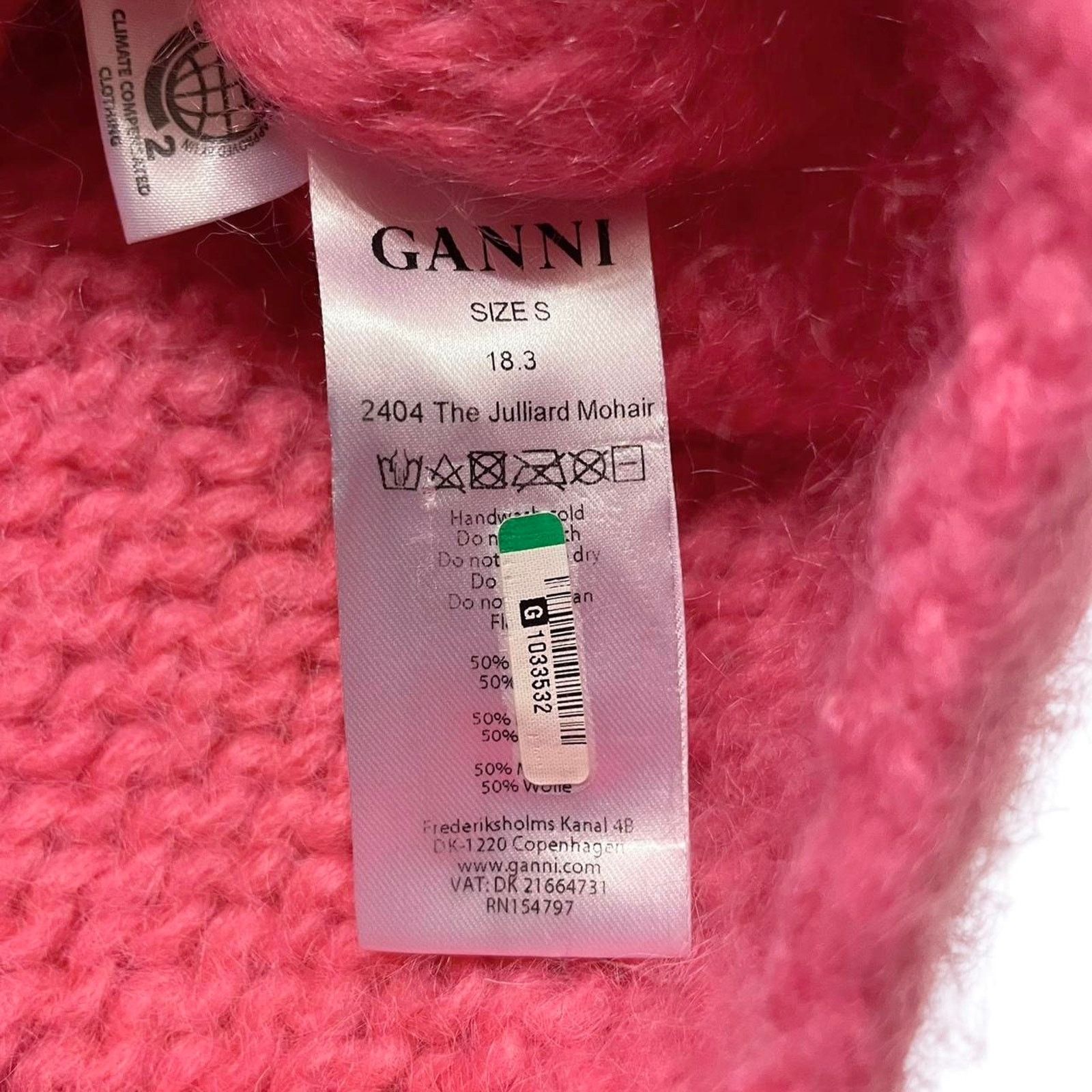 Ganni Ganni Julliard Mohair sweater in hot pink Size S Size S / US 4 / IT 40 - 6 Thumbnail