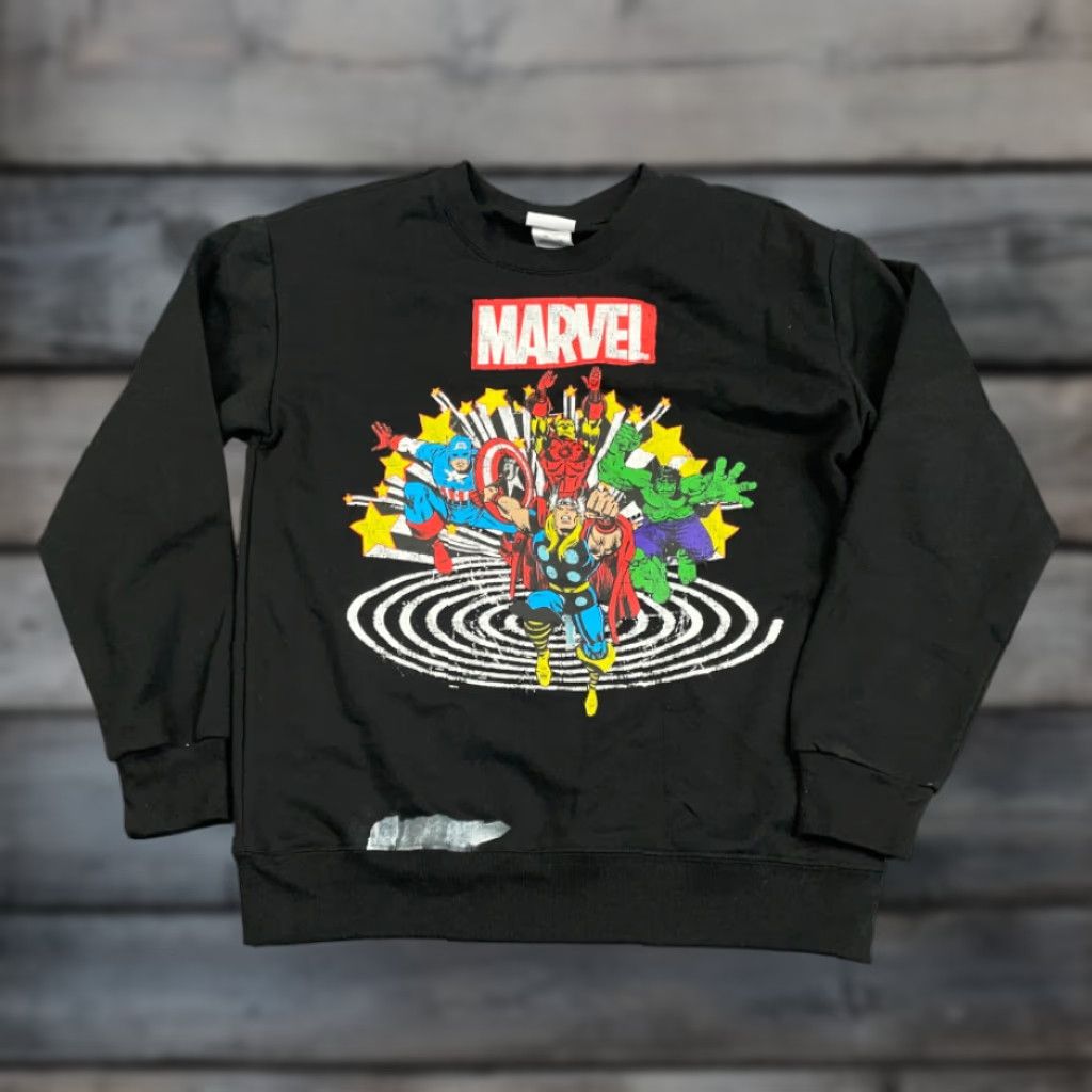 Vintage Marvel Avengers Sweatshirt Double Sided Print Adult Small Hulk Iron Man Thor Size US S / EU 44-46 / 1 - 1 Thumbnail