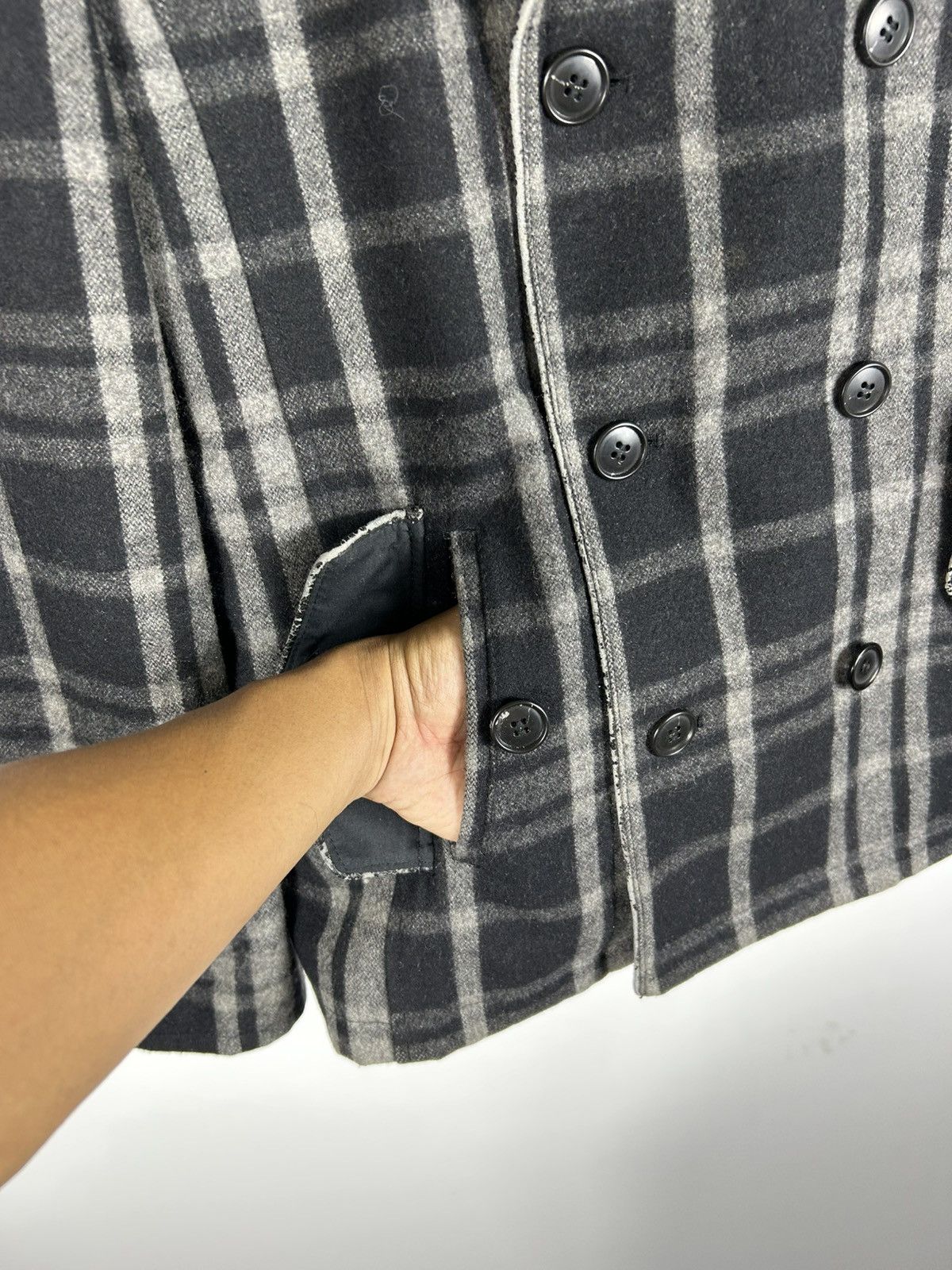 Japanese Brand 🔥Semantic Design Wool Double Breast Peacoat Size US L / EU 52-54 / 3 - 6 Thumbnail
