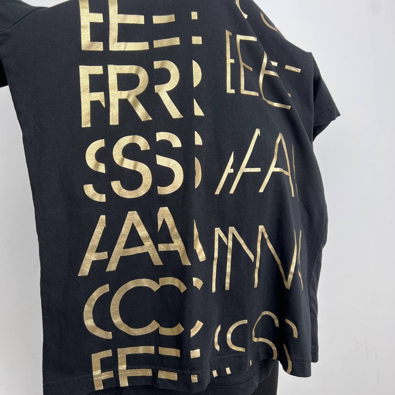 Versace Versace Jeans Couture T-Shirt Black Gold Metallic Logo Print Size M / US 6-8 / IT 42-44 - 6 Thumbnail