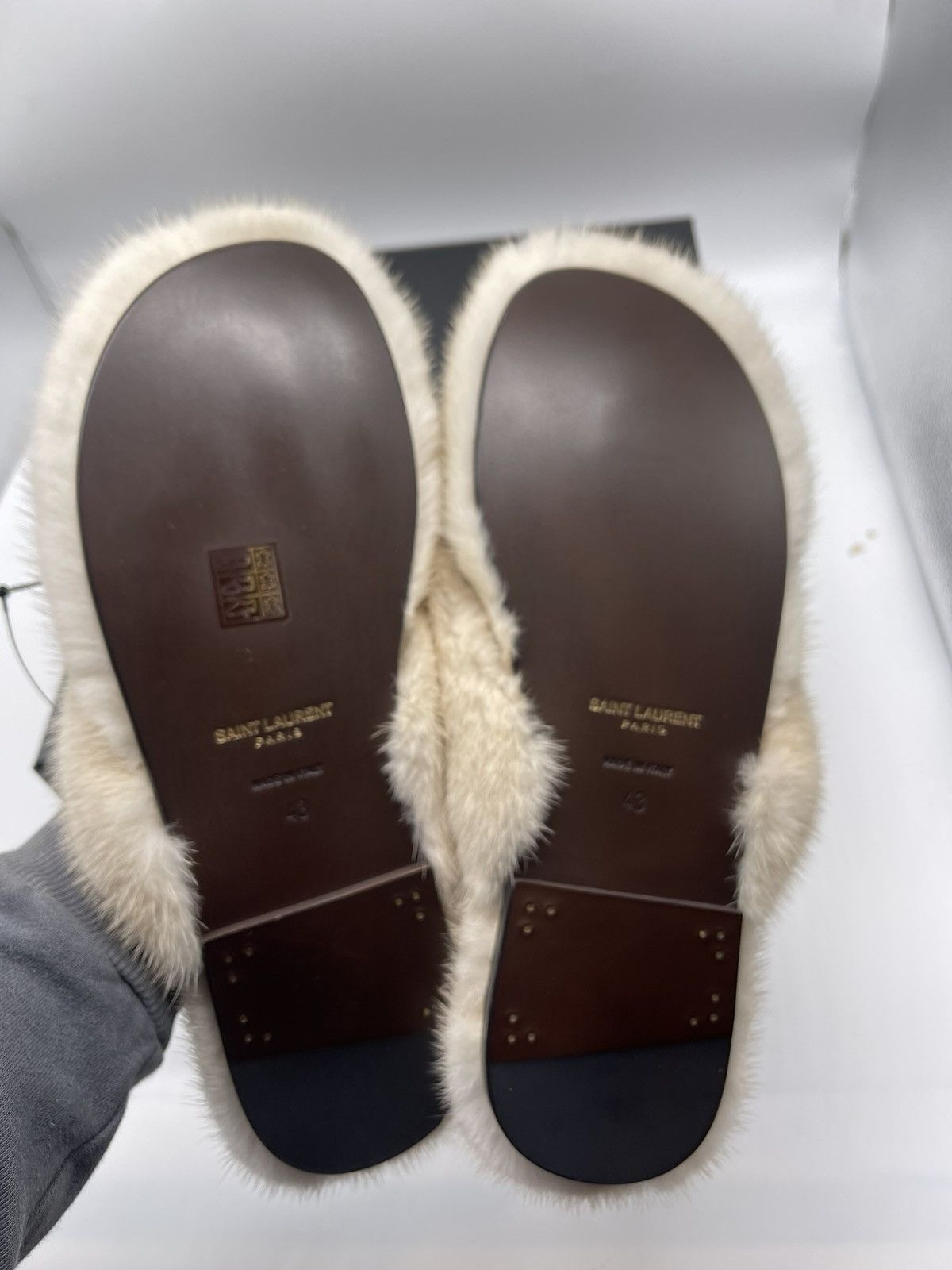 Saint Laurent Paris Saint Laurent mink Sandlas size eu 43 Size US 10 / EU 43 - 4 Thumbnail