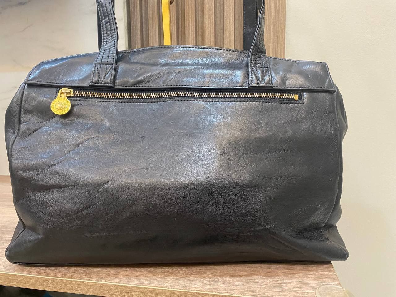 Versace GIANNI VERSACE Sunburst Chain Shoulder Bag Leather Black Size ONE SIZE - 3 Thumbnail