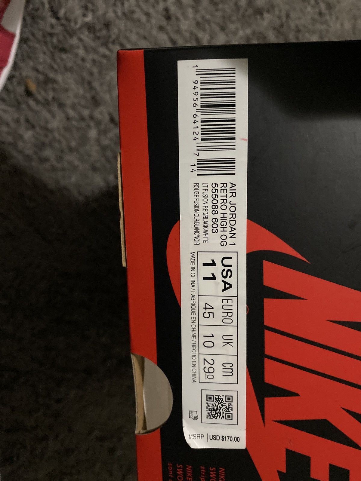 Jordan Brand Jordan 1 Light Fusion Red Size US 11 / EU 44 - 7 Thumbnail