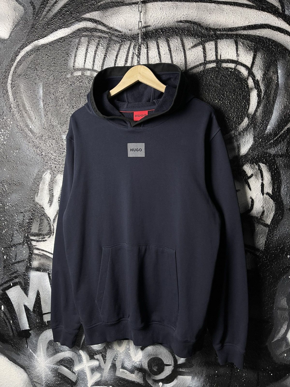 Hugo Boss Hugo Boss Logo Print Navy Blue Cotton Hoodie Men’s Size L Size US L / EU 52-54 / 3 - 1 Thumbnail