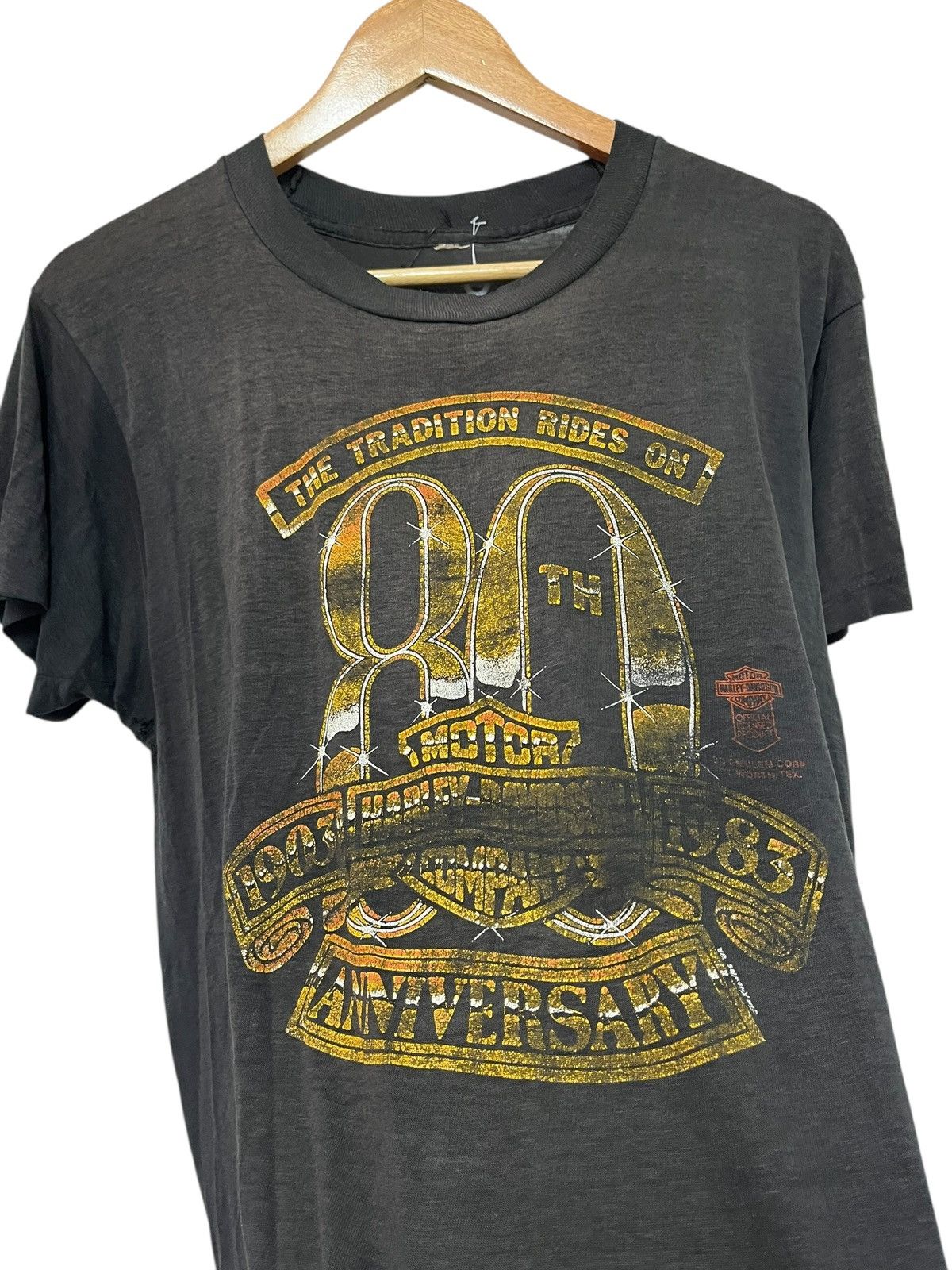 Harley Davidson 🔥Vtg 1983 Harley-Davidson 3D Emblem 80th Anniversary Size US M / EU 48-50 / 2 - 1 Thumbnail